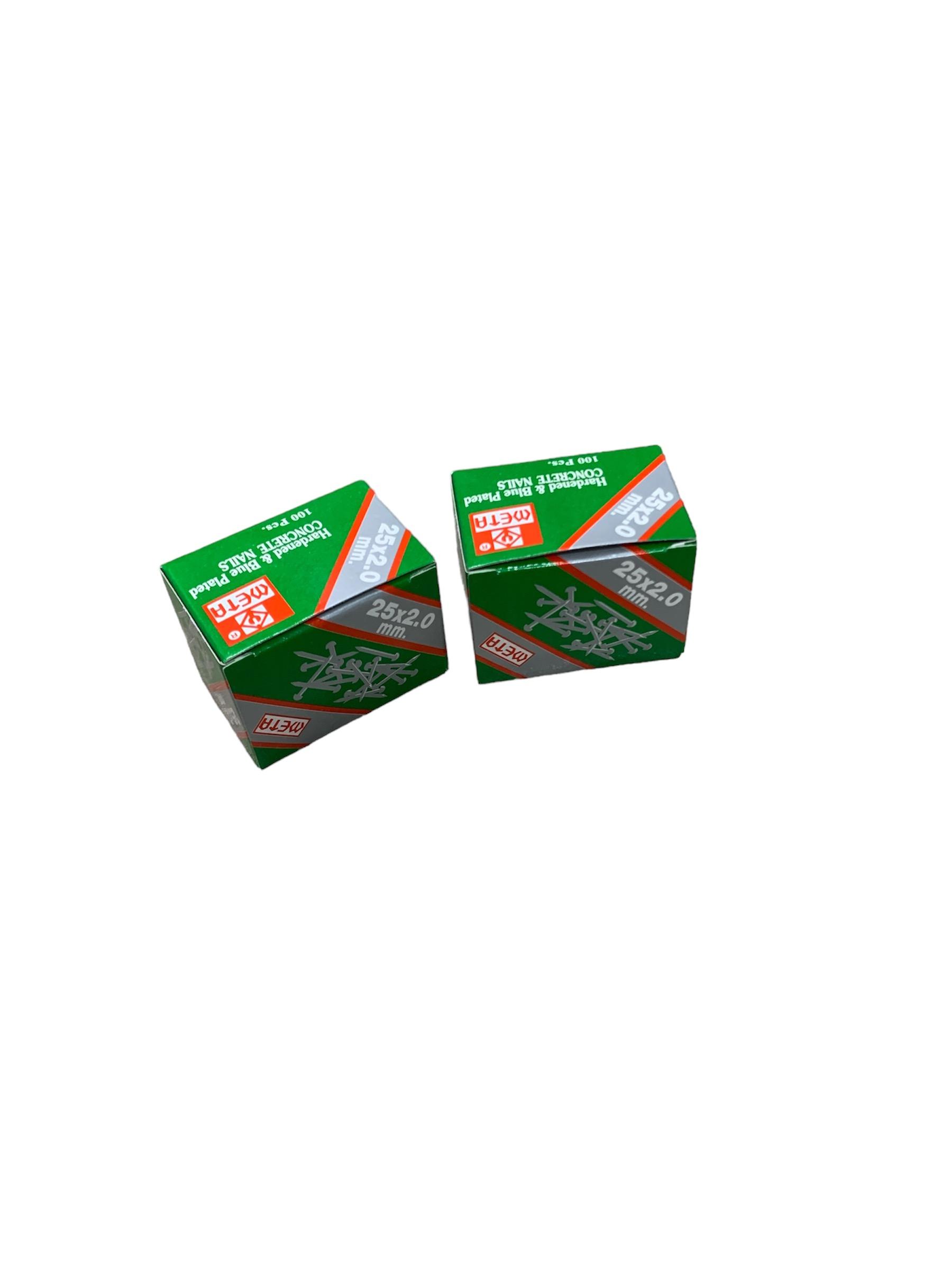 ตะปูคอนกรีต (ขาว) 25*2.00มม.(กล่องเล็ก)
