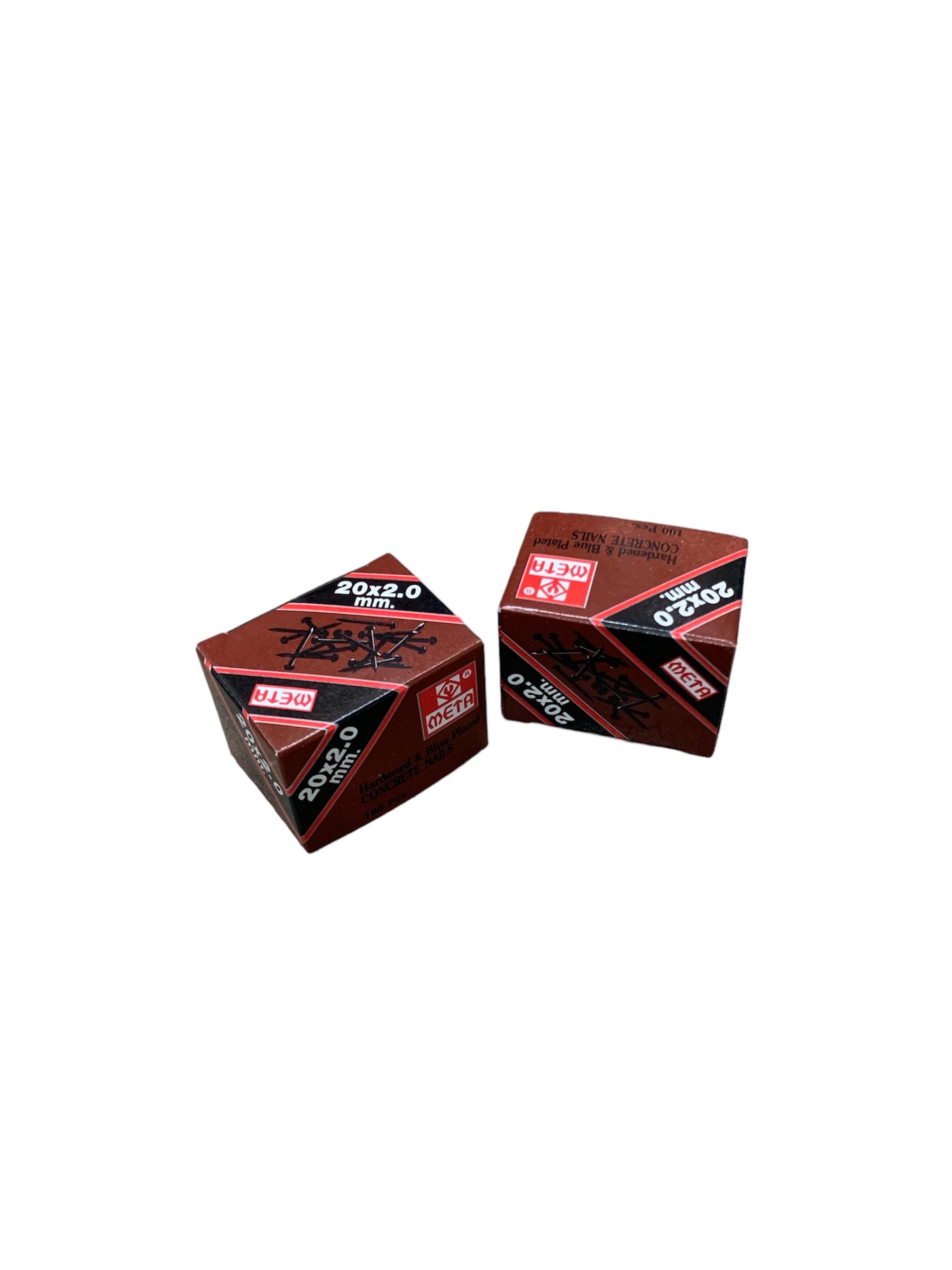 ตะปูคอนกรีต (ดำ) 20*2.00มม.(กล่องเล็ก)
