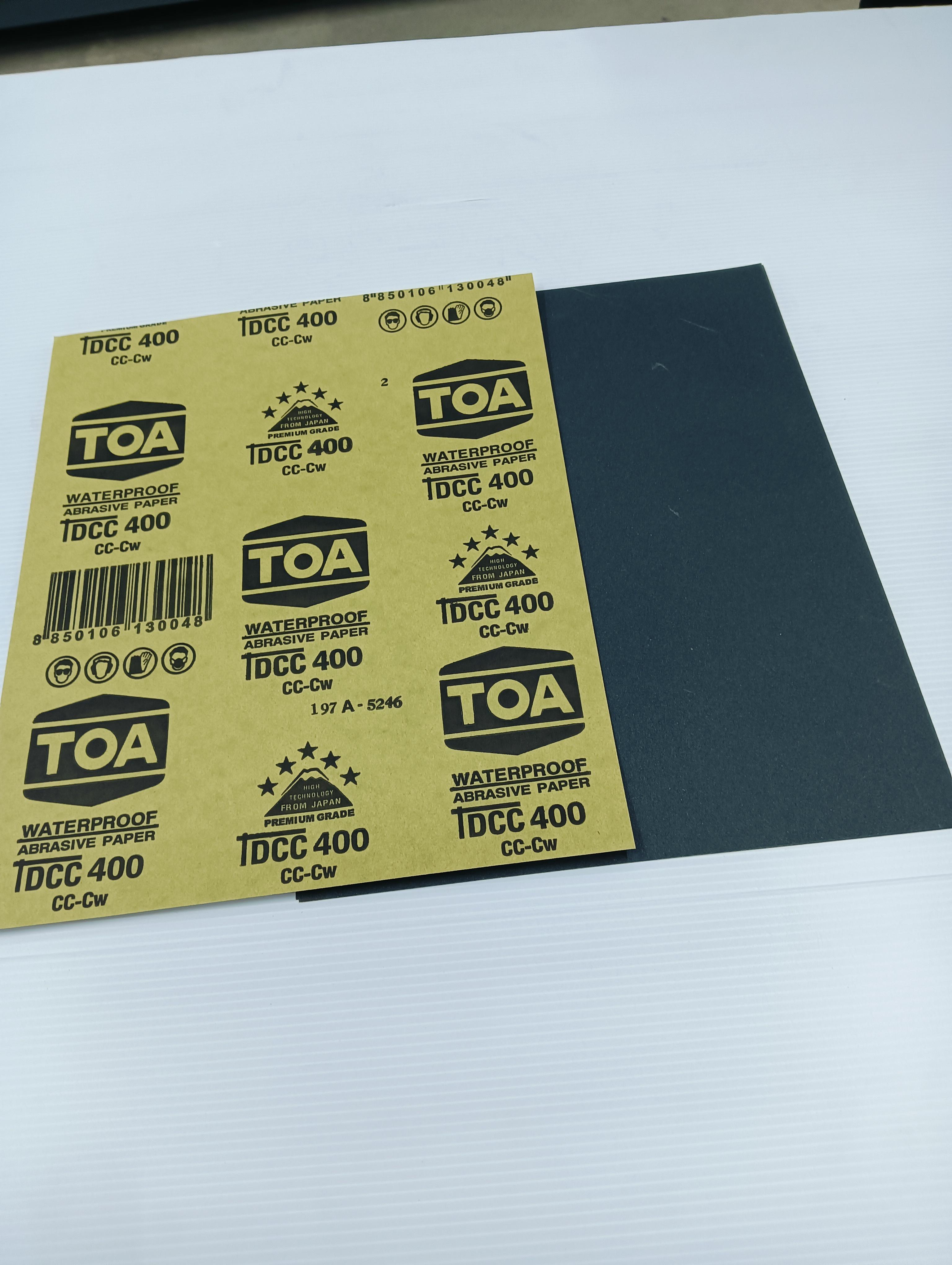 TOA DCC กระดาษทรายน้ำ #400 TOA DCC กระดาษทรายน้ำ #400 - ดำรงค์โฮมพลัส