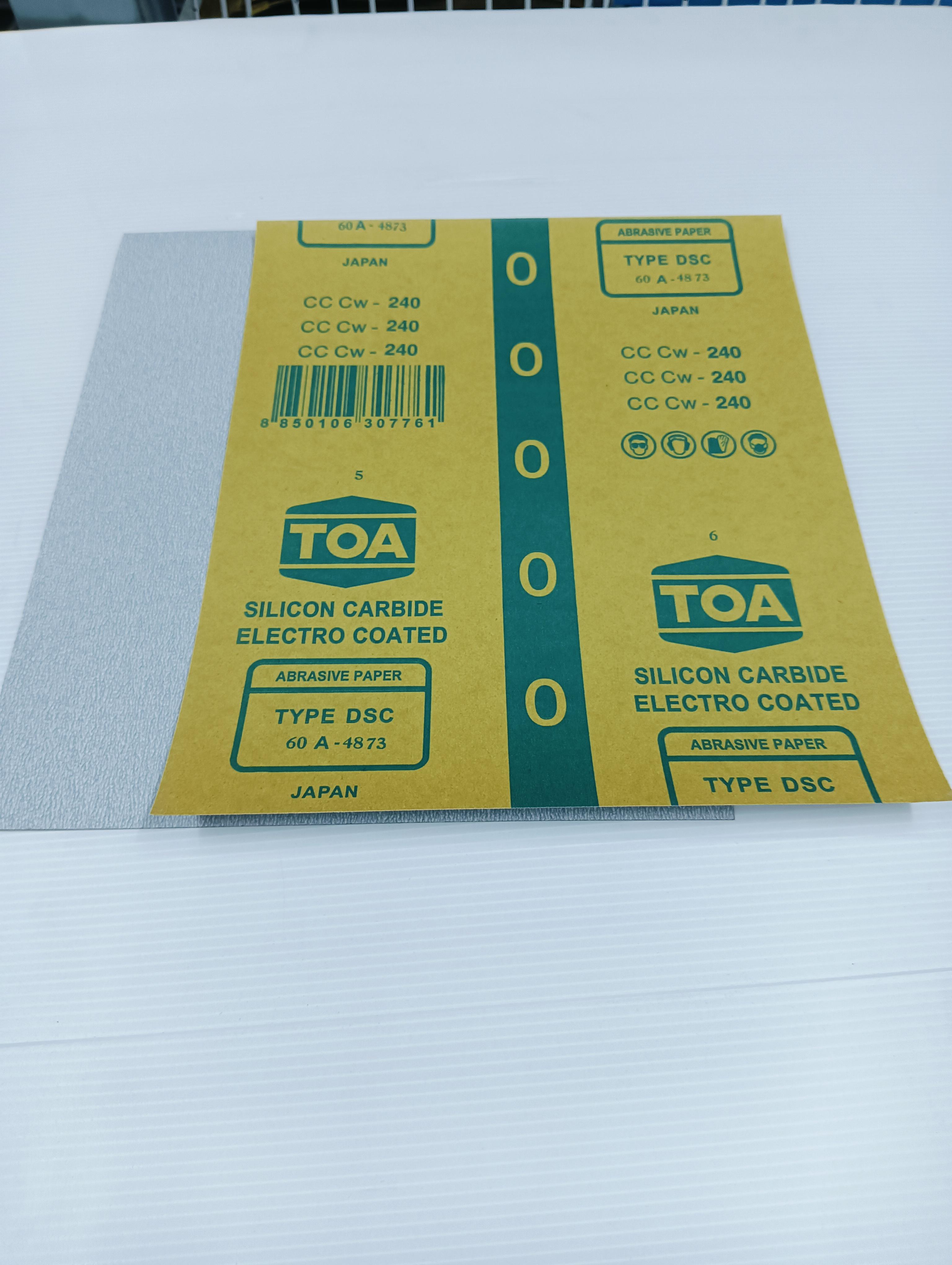 TOA DSCS กระดาษทรายขัดแห้ง #240 TOA DSCS กระดาษทรายขัดแห้ง #240 - ดำรงค์โฮมพลัส