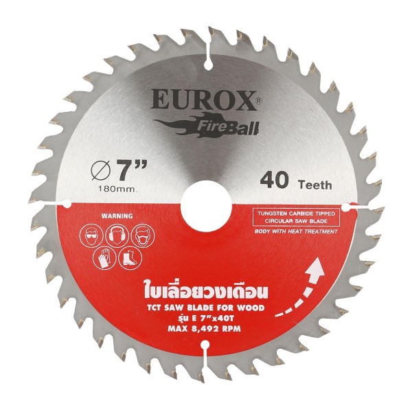 EUROX ใบเลื่อยวงเดือน E 7x40T EUROX ใบเลื่อยวงเดือน E 7x40T - ดำรงค์โฮมพลัส
