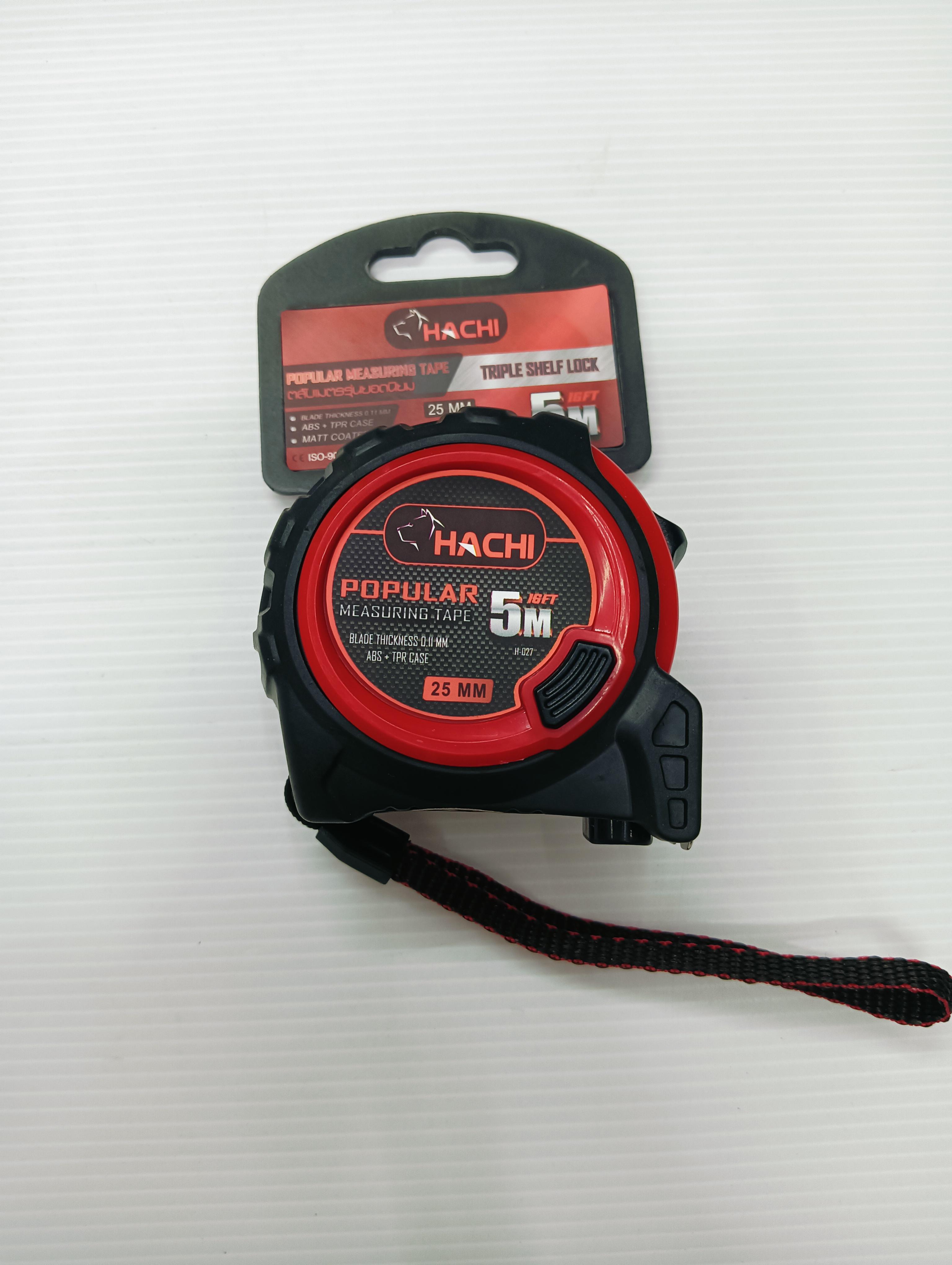 HACHI ตลับเมตรรุ่นยอดนิยม 5ม.x 25มม. HACHI ตลับเมตรรุ่นยอดนิยม 5ม.x 25มม. - ดำรงค์โฮมพลัส