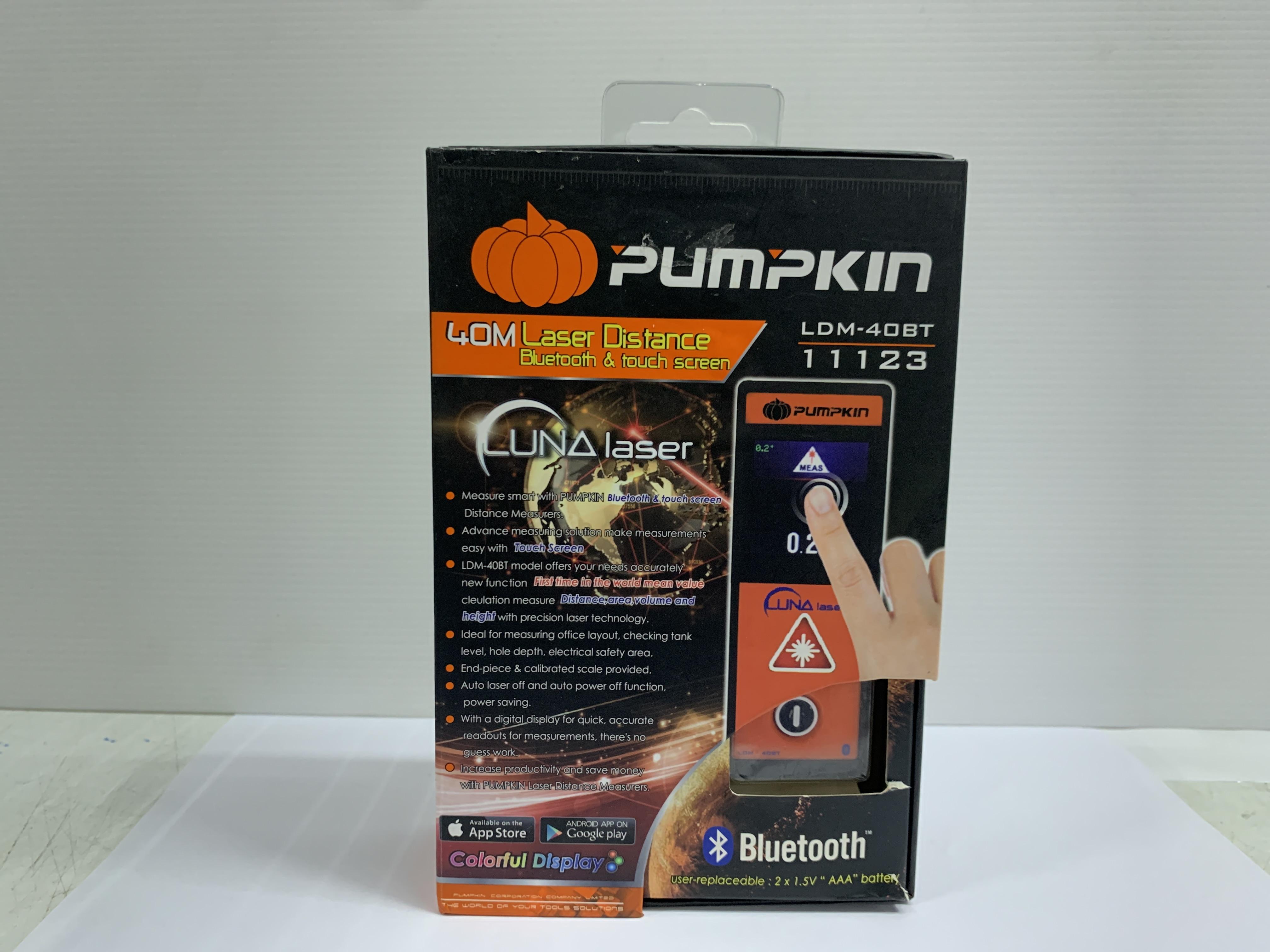 PUMPKIN เครื่องวัดระยะเลเซอร์ BLUETOOTH LDM-40BT(แถมถ่าน) 40ม.