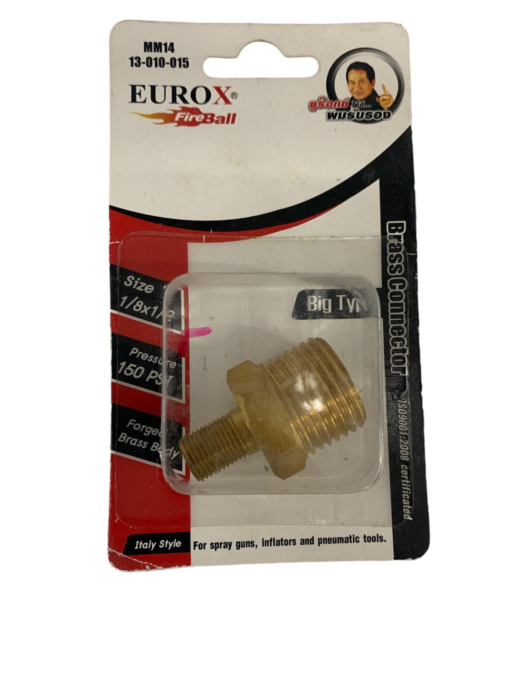 EUROX นิปเปิ้ลตัวผู้ทองเหลือง นิปเปิ้ลE (1-4) 1/8*1/2 EUROX นิปเปิ้ลตัวผู้ทองเหลือง นิปเปิ้ลE (1-4) 1/8*1/2 - ดำรงค์โฮมพลัส