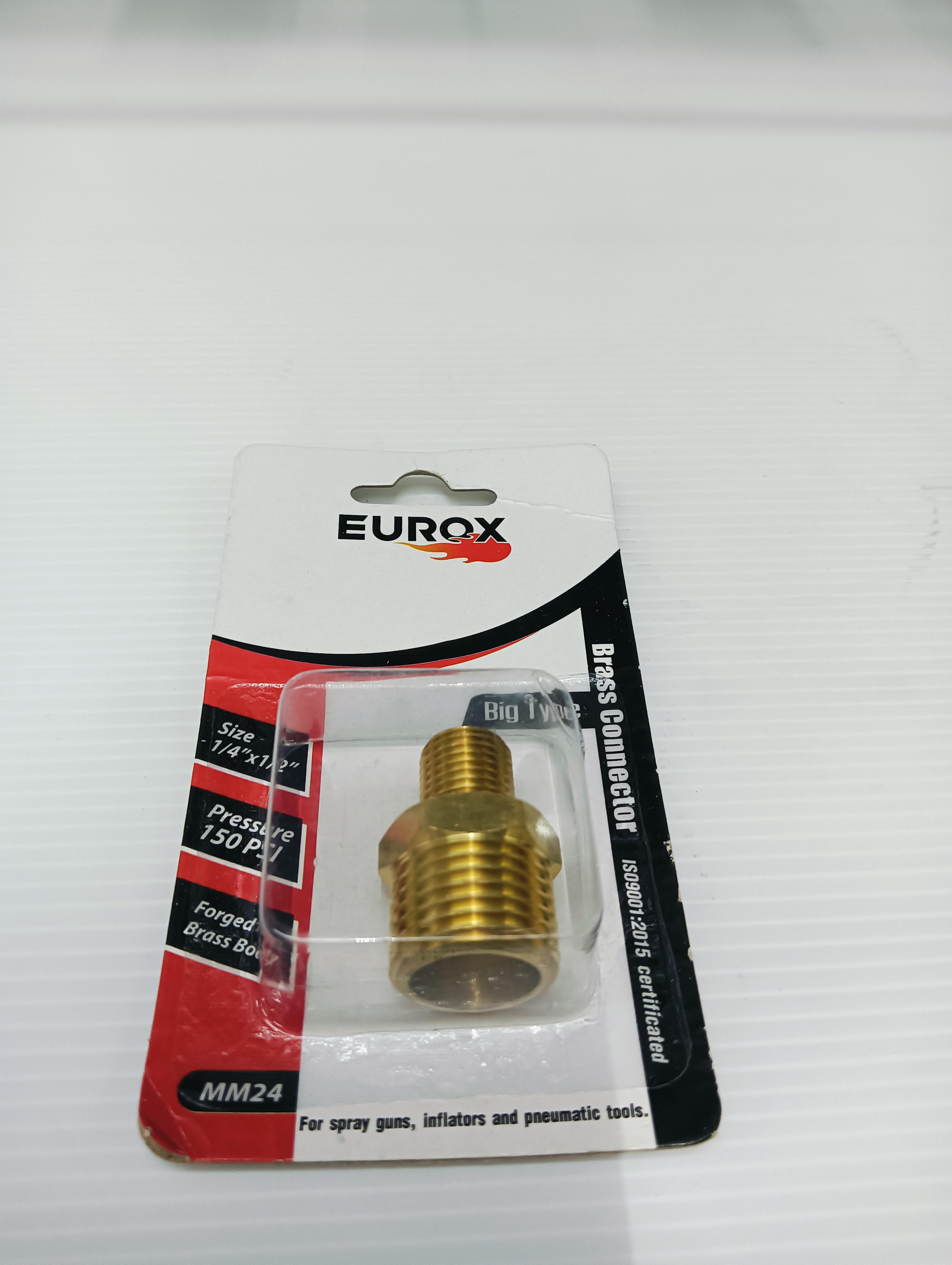 EUROX นิปเปิ้ลตัวผู้ทองเหลือง นิปเปิ้ลE (2-4) 1/4*1/2 EUROX นิปเปิ้ลตัวผู้ทองเหลือง นิปเปิ้ลE (2-4) 1/4*1/2 - ดำรงค์โฮมพลัส