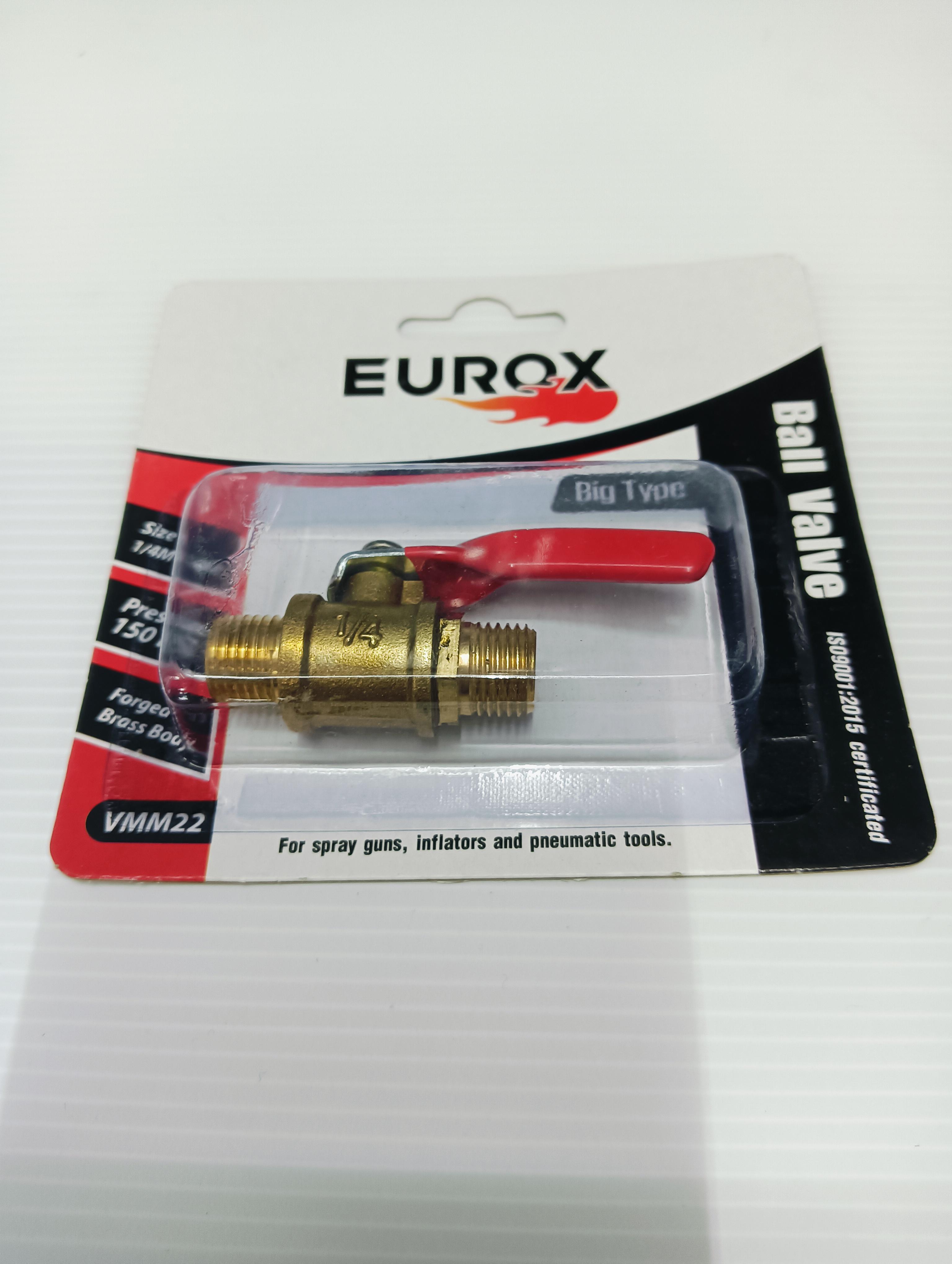 EUROX บอลวาล์วทองเหลือง (เกลียวนอก-เกลียวนอก) บอลวาล์วE ผู้-ผู้ 2 หุน EUROX บอลวาล์วทองเหลือง (เกลียวนอก-เกลียวนอก) บอลวาล์วE ผู้-ผู้ 2 หุน - ดำรงค์โฮมพลัส