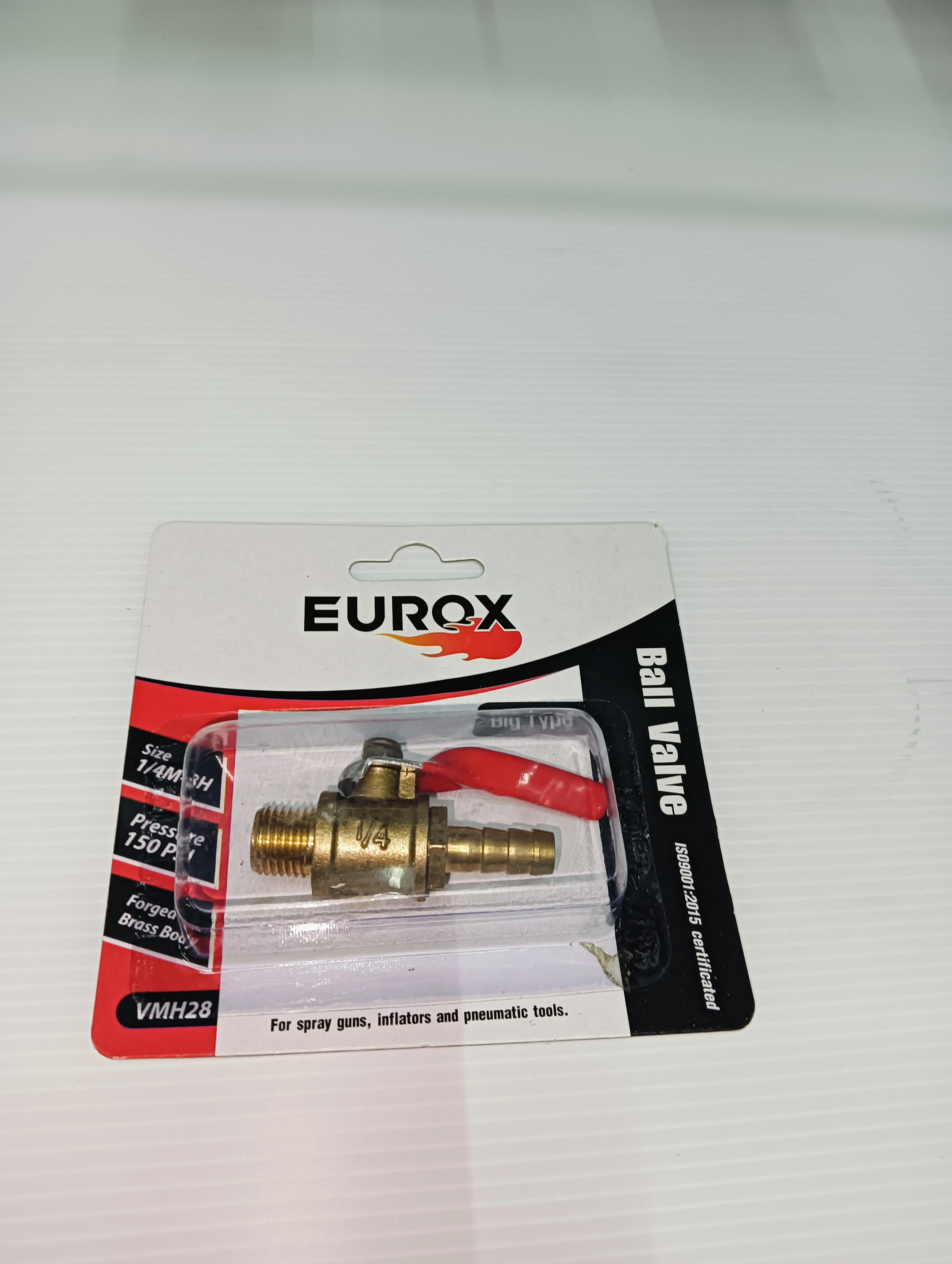 EUROX บอลวาล์วทองเหลือง (เกลียวนอก-หางปลา) บอลวาล์วE ผู้-ปลา 1/4M-8H EUROX บอลวาล์วทองเหลือง (เกลียวนอก-หางปลา) บอลวาล์วE ผู้-ปลา 1/4M-8H - ดำรงค์โฮมพลัส