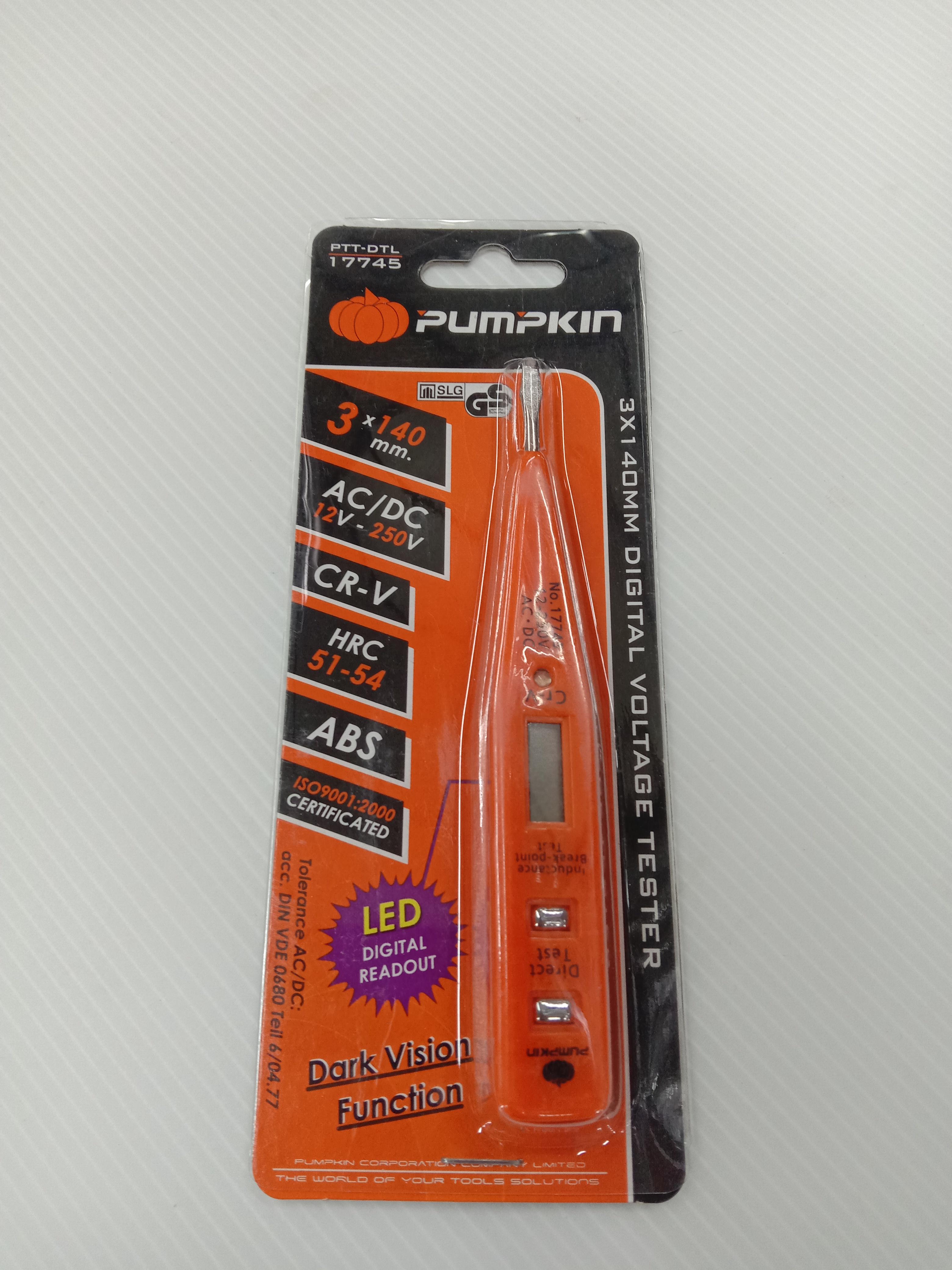 PUMPKIN ไขควงลองไฟดิจิตอลCR-V PTT-DTL PUMPKIN ไขควงลองไฟดิจิตอลCR-V PTT-DTL - ดำรงค์โฮมพลัส