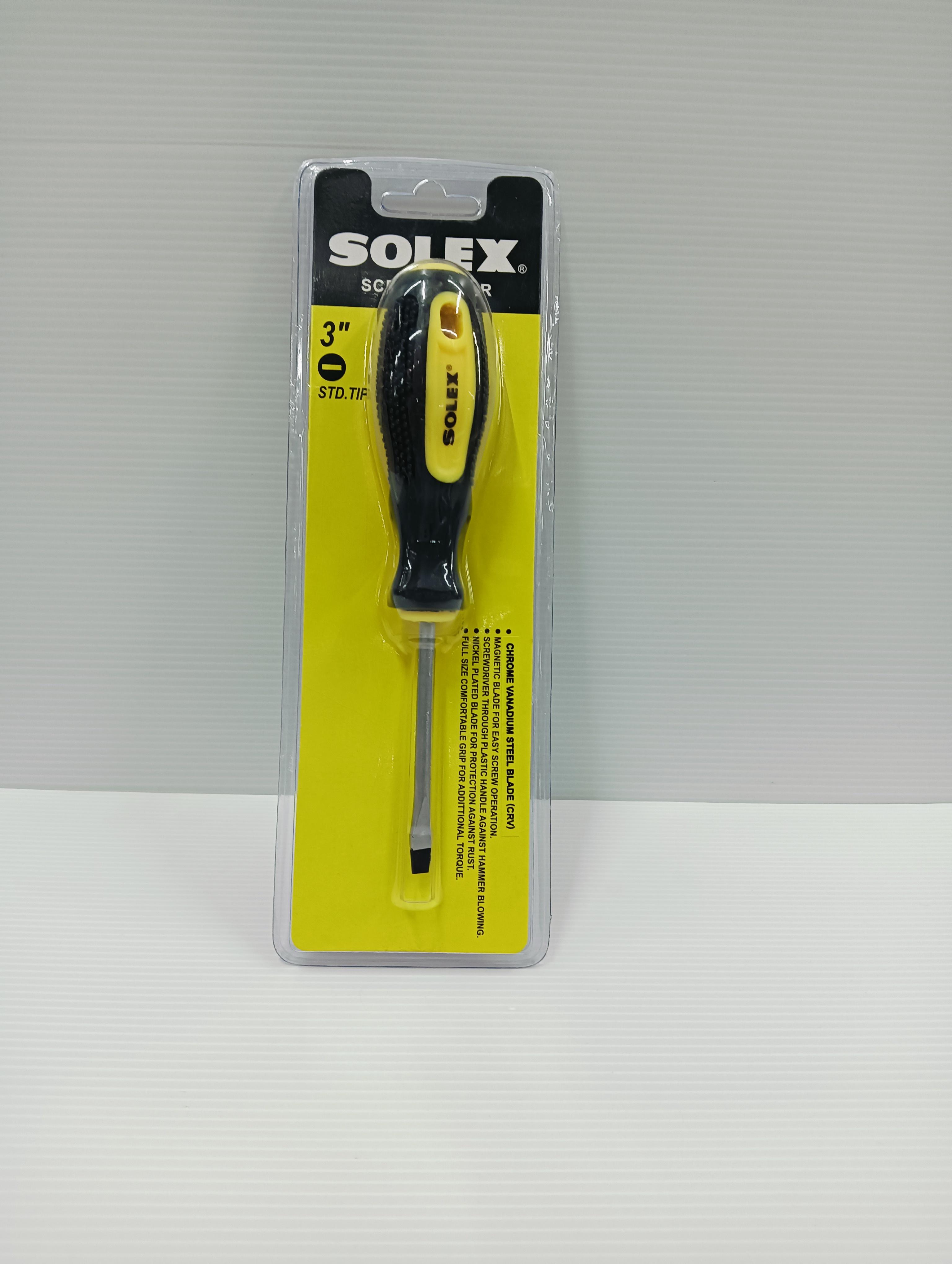 SOLEX ไขควง Y CRV - แบน (แผง) 3นิ้ว SOLEX ไขควง Y CRV - แบน (แผง) 3นิ้ว - ดำรงค์โฮมพลัส
