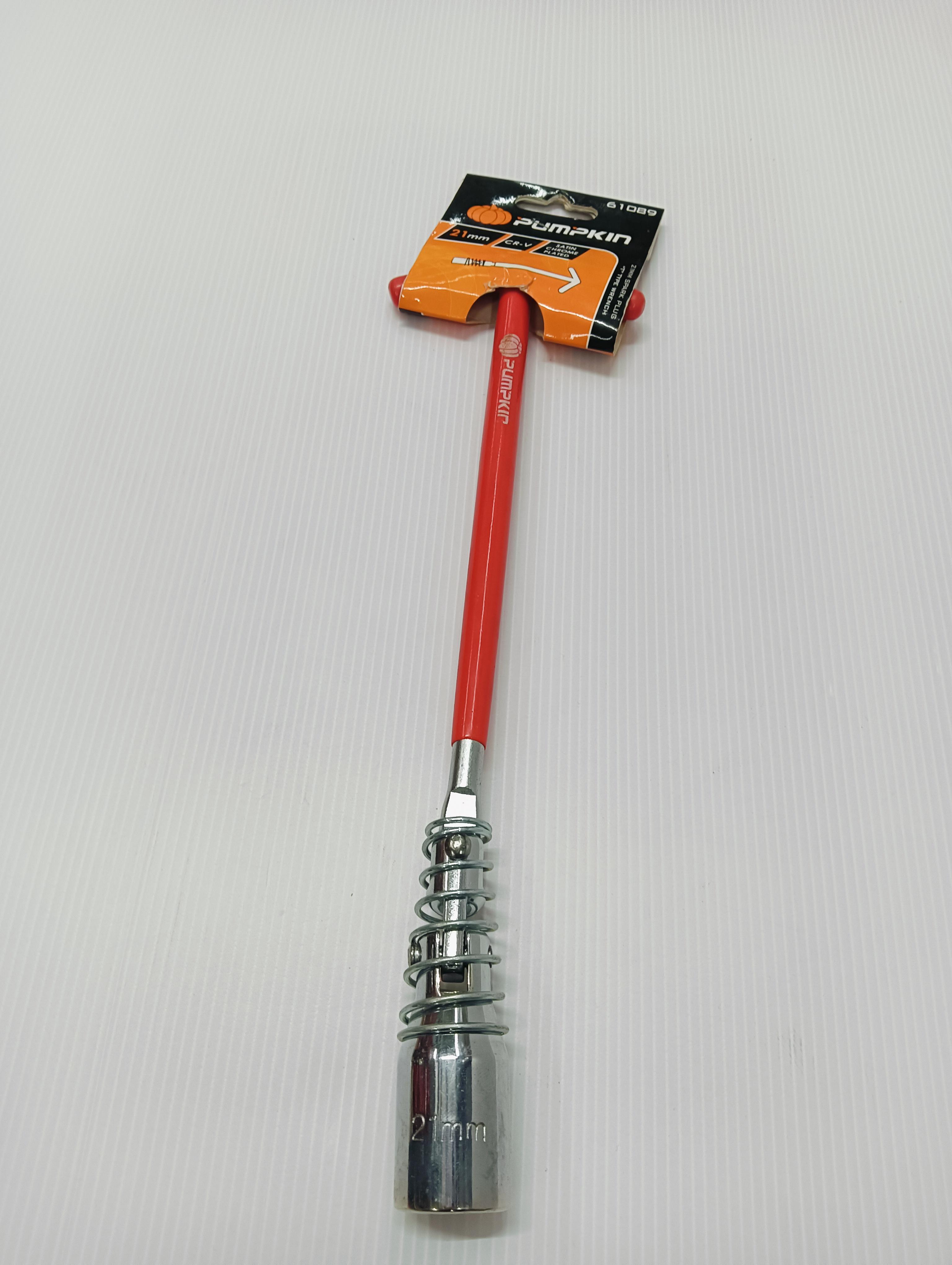 PUMPKIN ขันบ็อกซ์หัวเทียนด้ามตัวT หุ้มPVC Cr-V 21mm