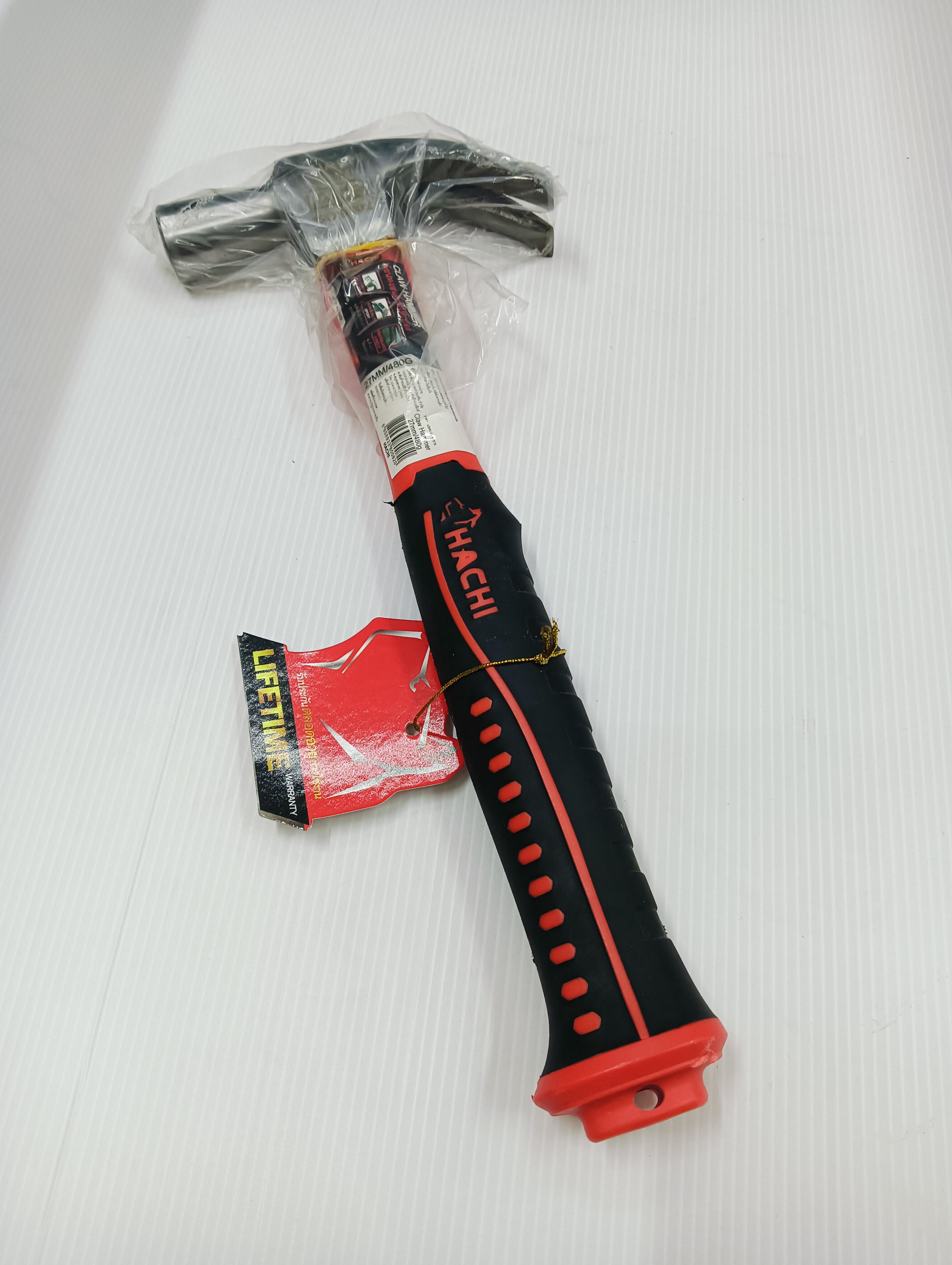 HACHI ค้อนหงอนด้ามไฟเบอร์(ยูโร) 450 กรัม HACHI ค้อนหงอนด้ามไฟเบอร์(ยูโร) 450 กรัม - ดำรงค์โฮมพลัส