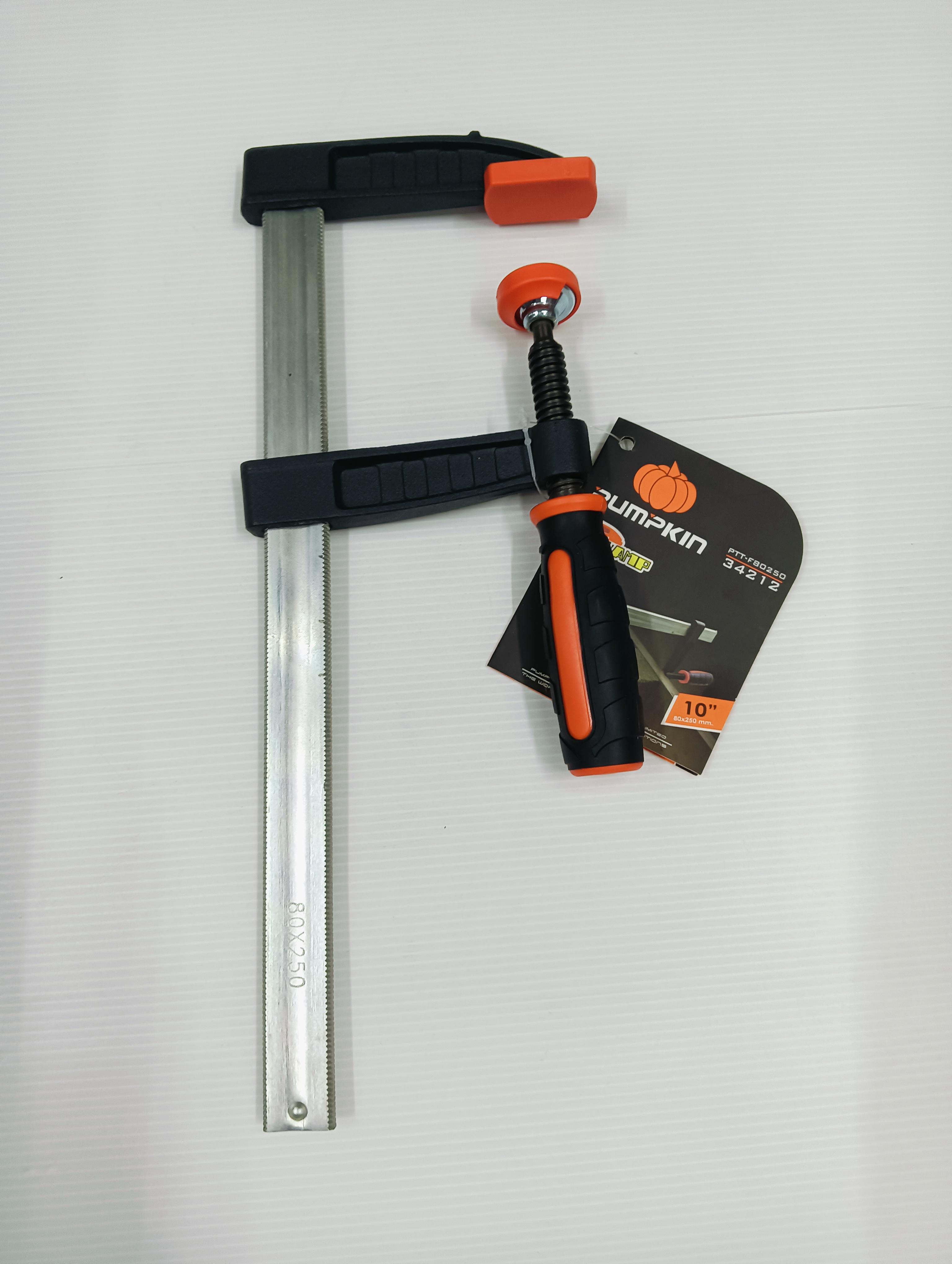 PUMPKIN ปากกาจับชิ้นงานตัวF 10 Germany 80x250mm PTT-F80250 PUMPKIN ปากกาจับชิ้นงานตัวF 10 Germany 80x250mm PTT-F80250 - ดำรงค์โฮมพลัส