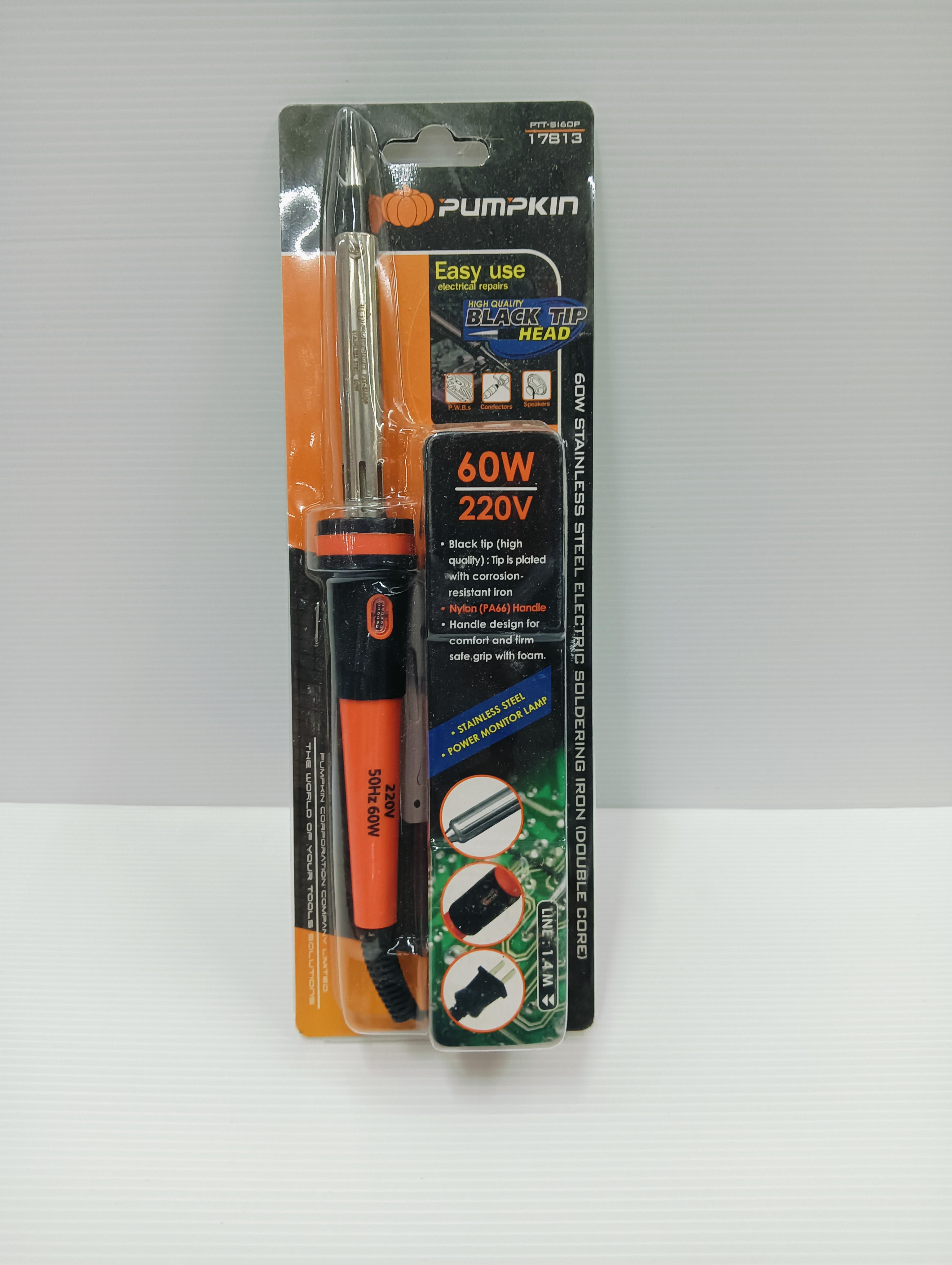 PUMPKIN หัวแร้งบัดกรีแบบปากกา 60W PTT-SI60P PUMPKIN หัวแร้งบัดกรีแบบปากกา 60W PTT-SI60P - ดำรงค์โฮมพลัส