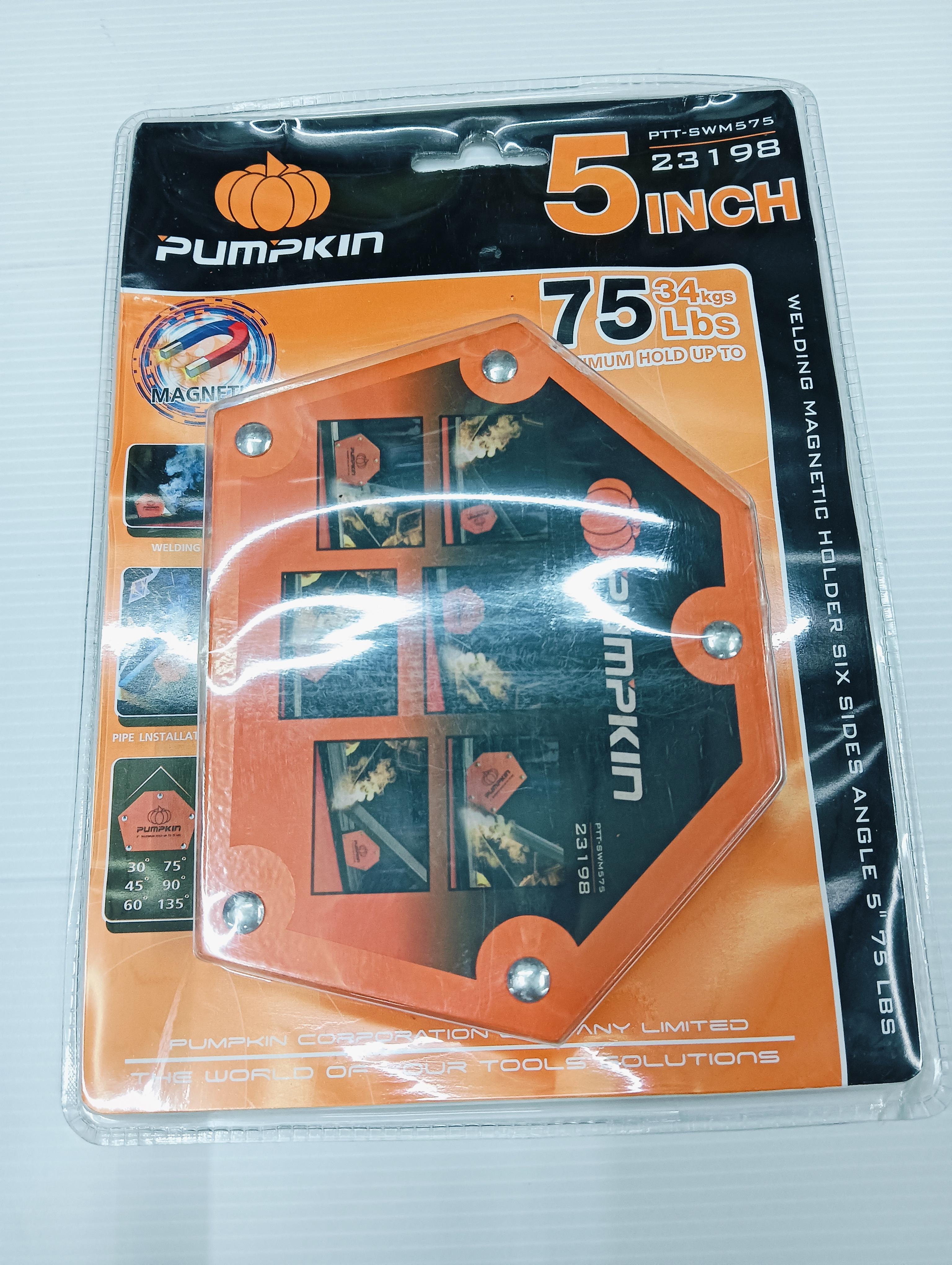 PUMPKIN แม่เหล็กจับฉากหกเหลี่ยมงานเชื่อม 5 75 Lbs PTT-SWM575 PUMPKIN แม่เหล็กจับฉากหกเหลี่ยมงานเชื่อม 5 75 Lbs PTT-SWM575 - ดำรงค์โฮมพลัส