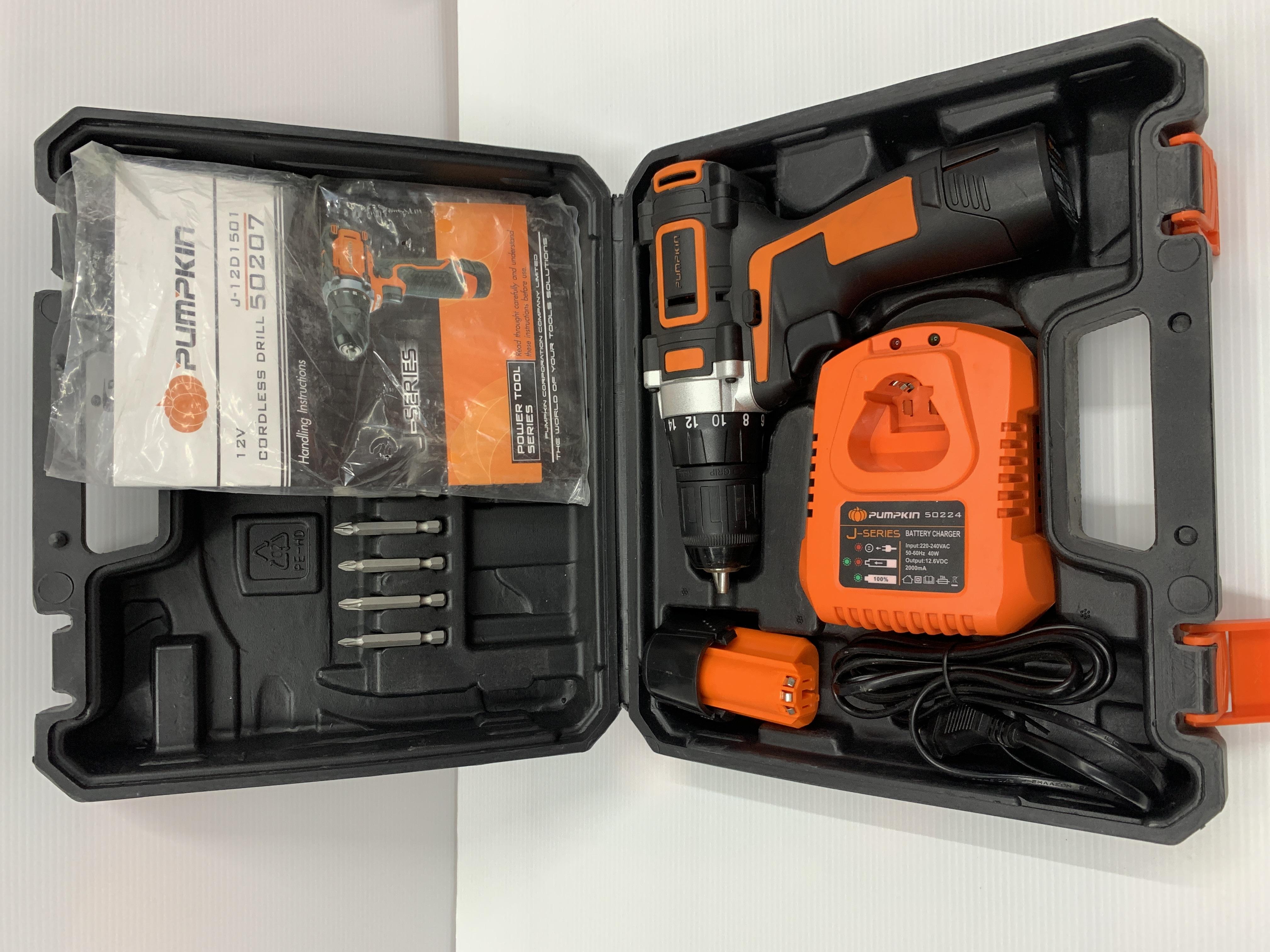 PUMPKIN สว่านไร้สาย J-12BD1503 ไร้แปรงถ่าน J-Series 12V PUMPKIN สว่านไร้สาย J-12BD1503 ไร้แปรงถ่าน J-Series 12V - ดำรงค์โฮมพลัส
