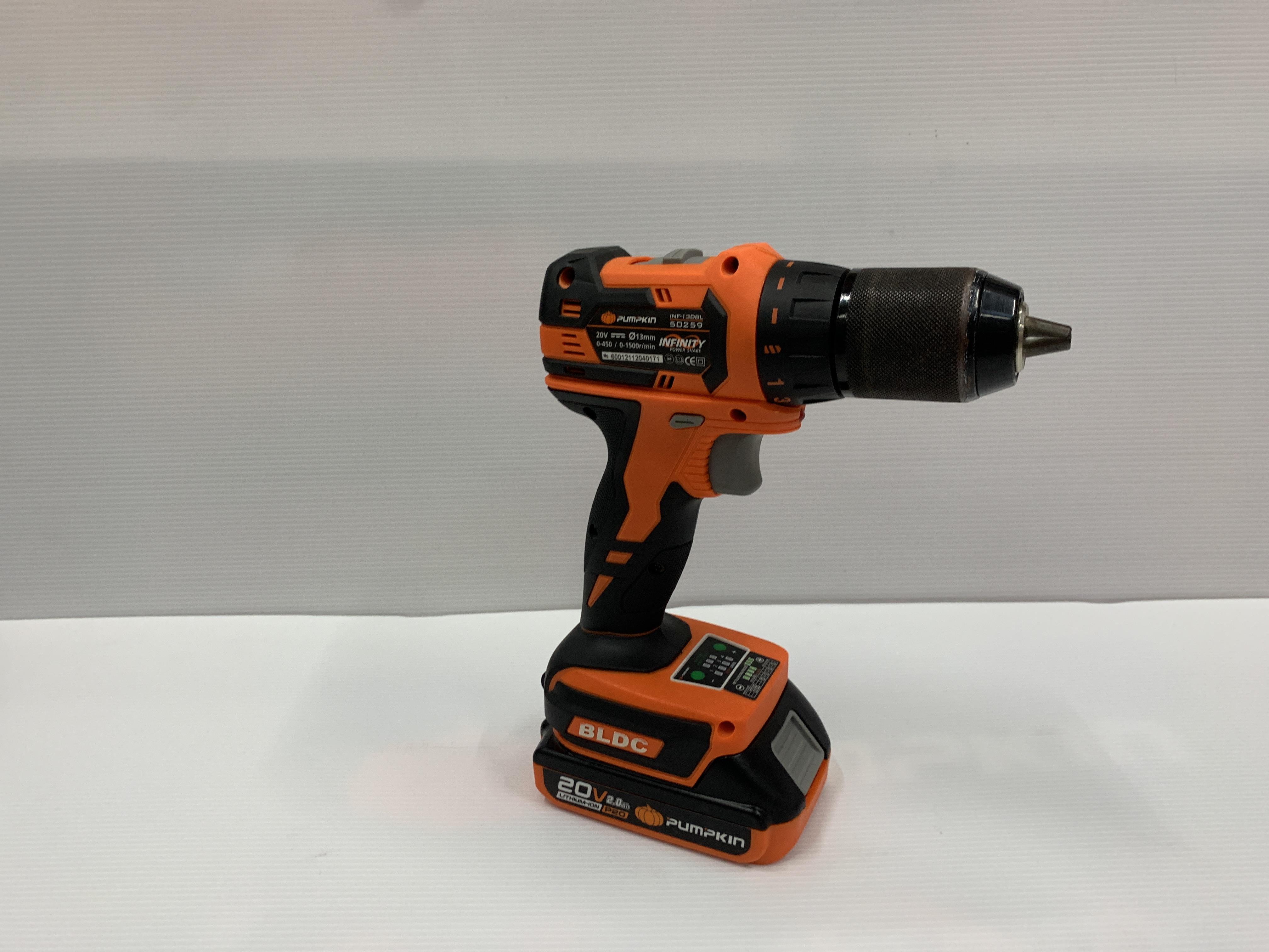 PUMPKIN สว่านไร้สาย ไร้แปรงถ่าน 13มม 20V 50259 Li-ion INF-13DBL INFINITY POWER 20V PUMPKIN สว่านไร้สาย ไร้แปรงถ่าน 13มม 20V 50259 Li-ion INF-13DBL INFINITY POWER 20V - ดำรงค์โฮมพลัส