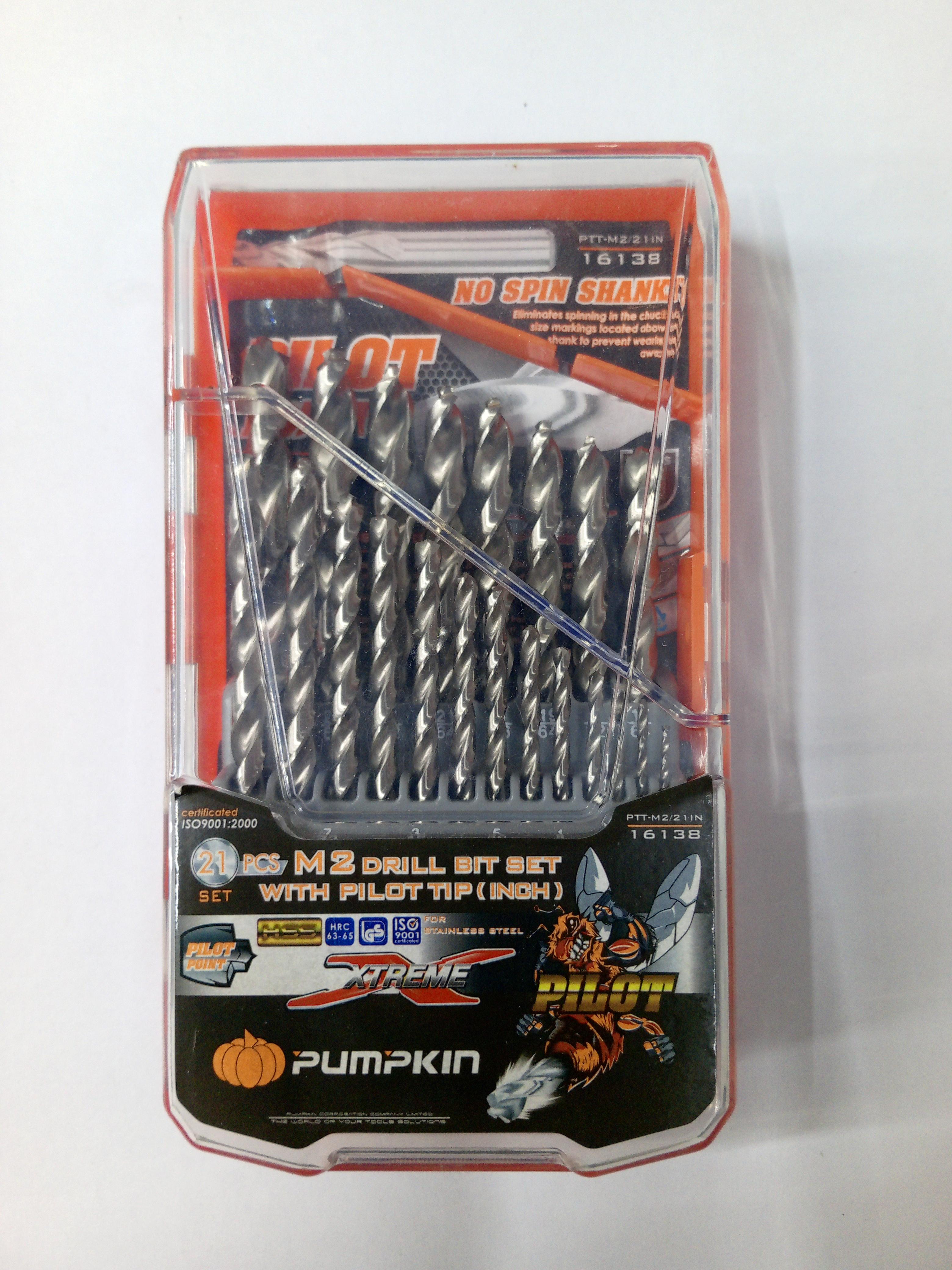 PUMPKIN ชุดดอกสว่านPilot Tip (INCH) M2 21pcs/set PTT-M2/21IN Xtreme