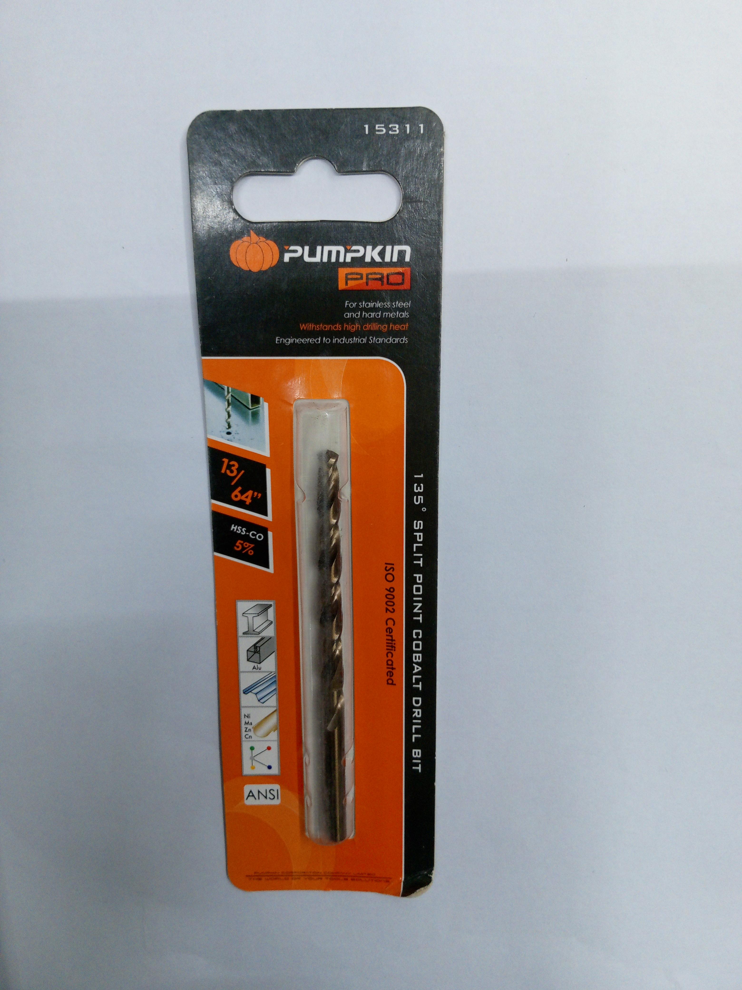 PUMPKIN ดอกสว่านโคบอลต์ ก้านกลม เจาะเหล็ก PRO 13/64นิ้ว PUMPKIN ดอกสว่านโคบอลต์ ก้านกลม เจาะเหล็ก PRO 13/64นิ้ว - ดำรงค์โฮมพลัส