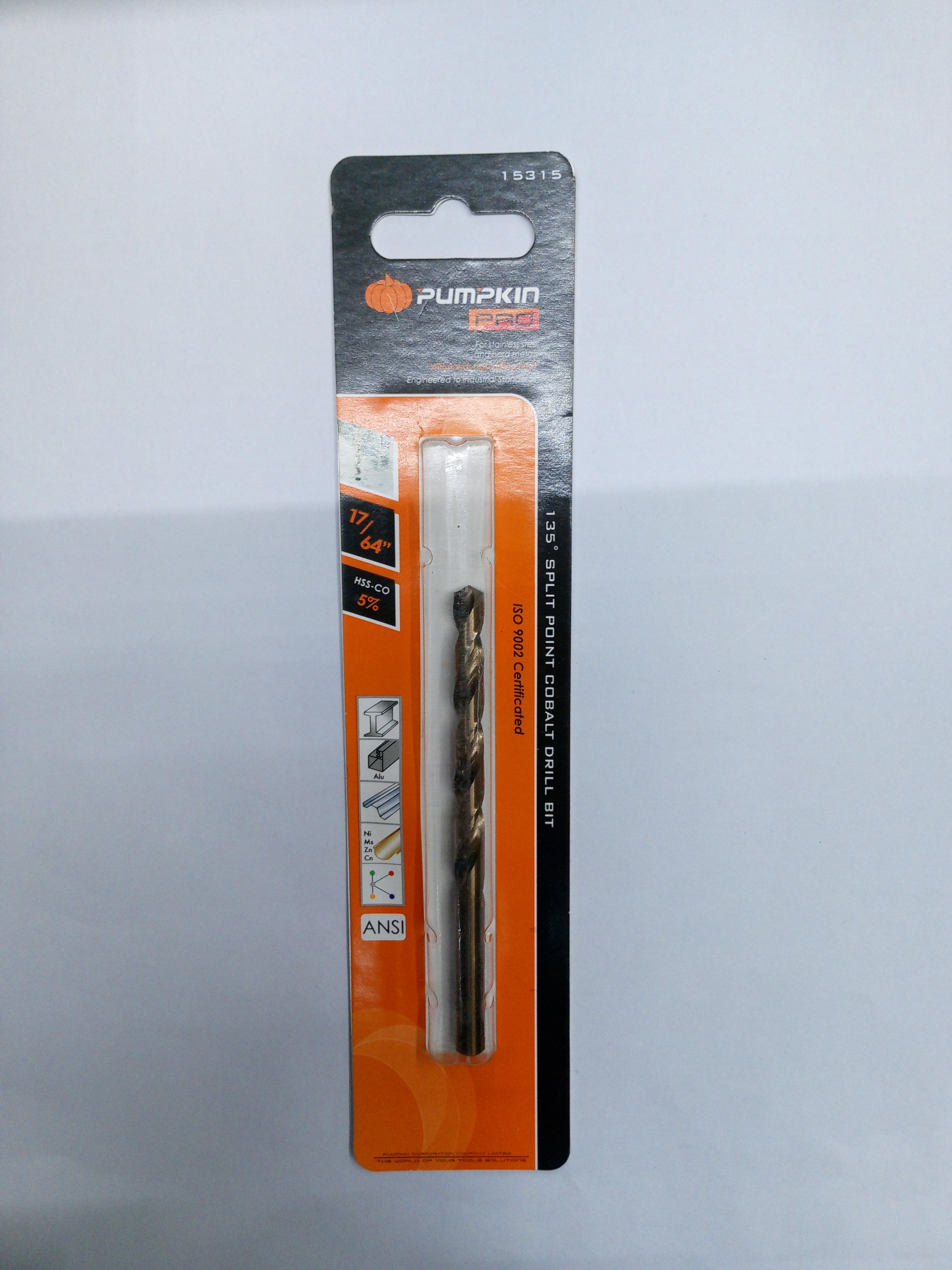 PUMPKIN ดอกสว่านโคบอลต์ ก้านกลม เจาะเหล็ก PRO 17/64นิ้ว PUMPKIN ดอกสว่านโคบอลต์ ก้านกลม เจาะเหล็ก PRO 17/64นิ้ว - ดำรงค์โฮมพลัส