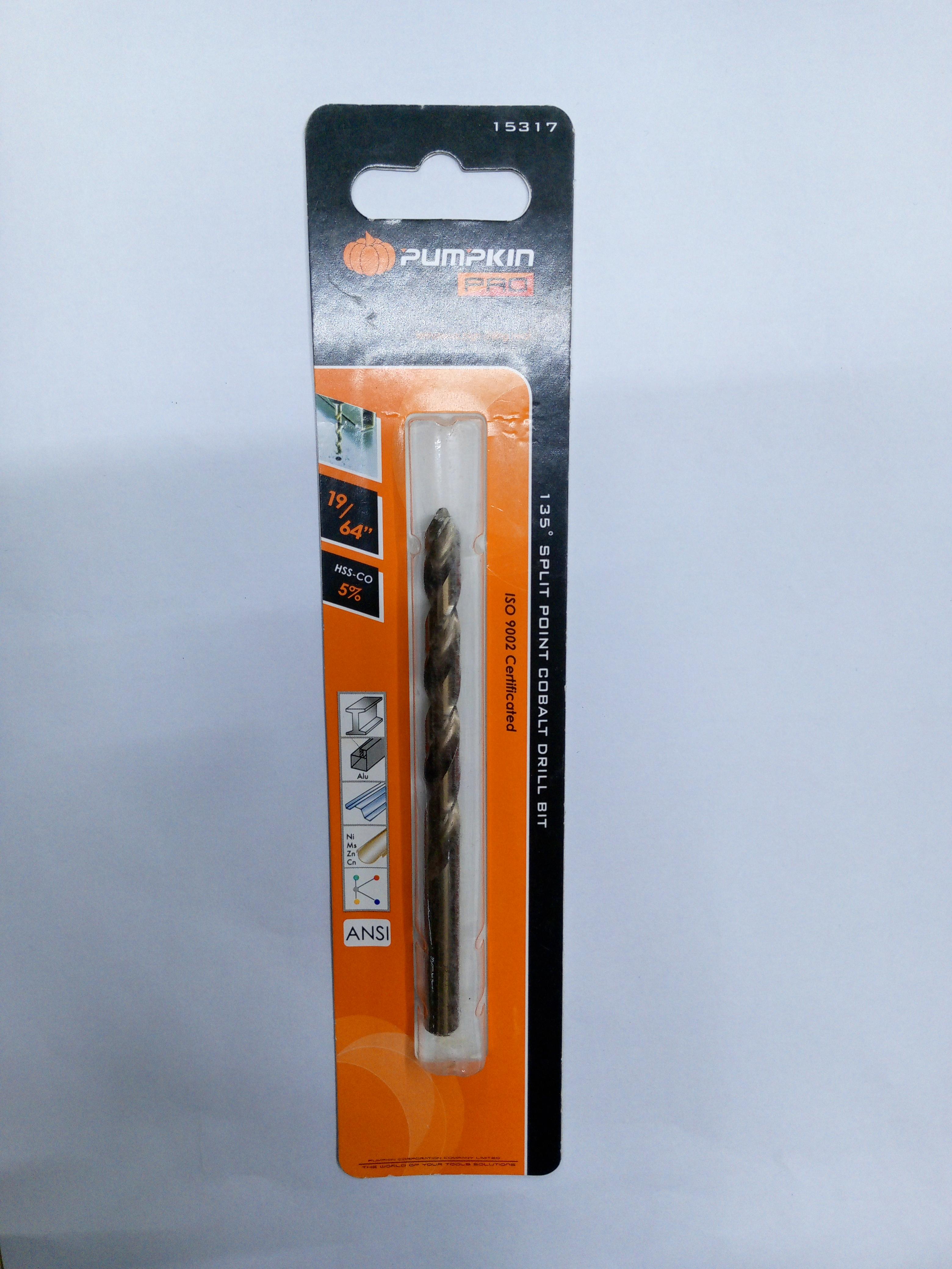 PUMPKIN ดอกสว่านโคบอลต์ ก้านกลม เจาะเหล็ก PRO 19/64นิ้ว PUMPKIN ดอกสว่านโคบอลต์ ก้านกลม เจาะเหล็ก PRO 19/64นิ้ว - ดำรงค์โฮมพลัส