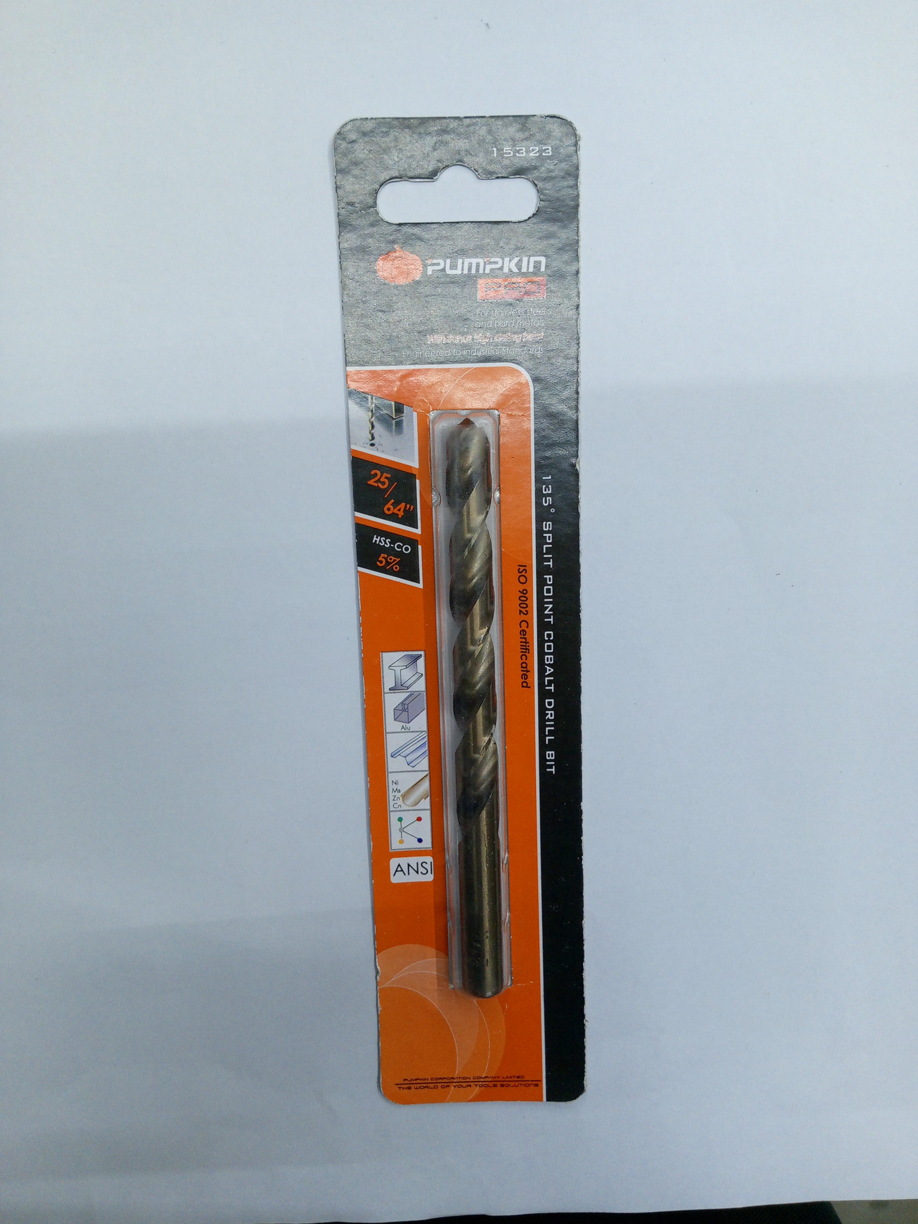 PUMPKIN ดอกสว่านโคบอลต์ ก้านกลม เจาะเหล็ก PRO 25/64นิ้ว PUMPKIN ดอกสว่านโคบอลต์ ก้านกลม เจาะเหล็ก PRO 25/64นิ้ว - ดำรงค์โฮมพลัส