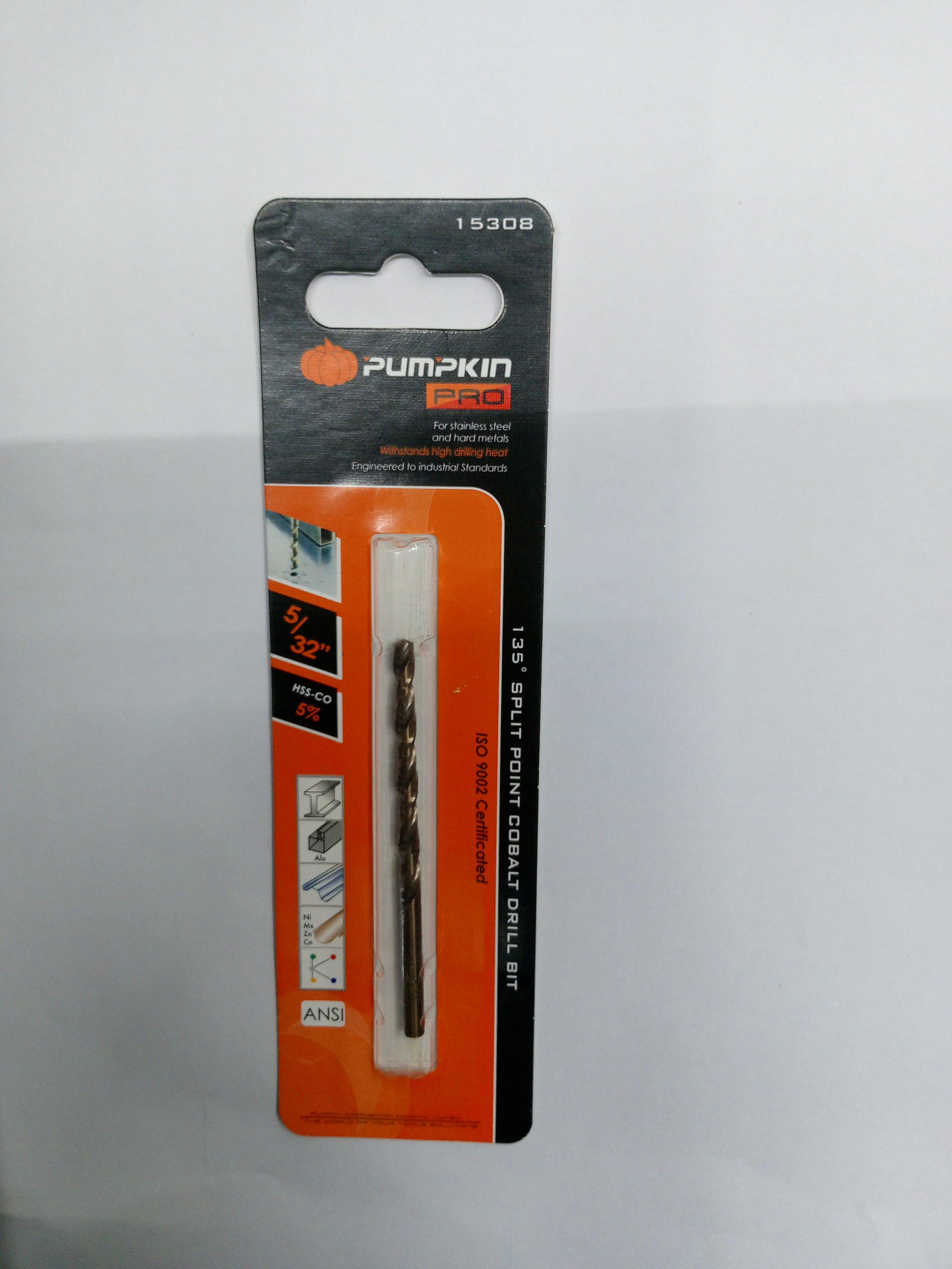 PUMPKIN ดอกสว่านโคบอลต์ ก้านกลม เจาะเหล็ก PRO 5/32นิ้ว PUMPKIN ดอกสว่านโคบอลต์ ก้านกลม เจาะเหล็ก PRO 5/32นิ้ว - ดำรงค์โฮมพลัส