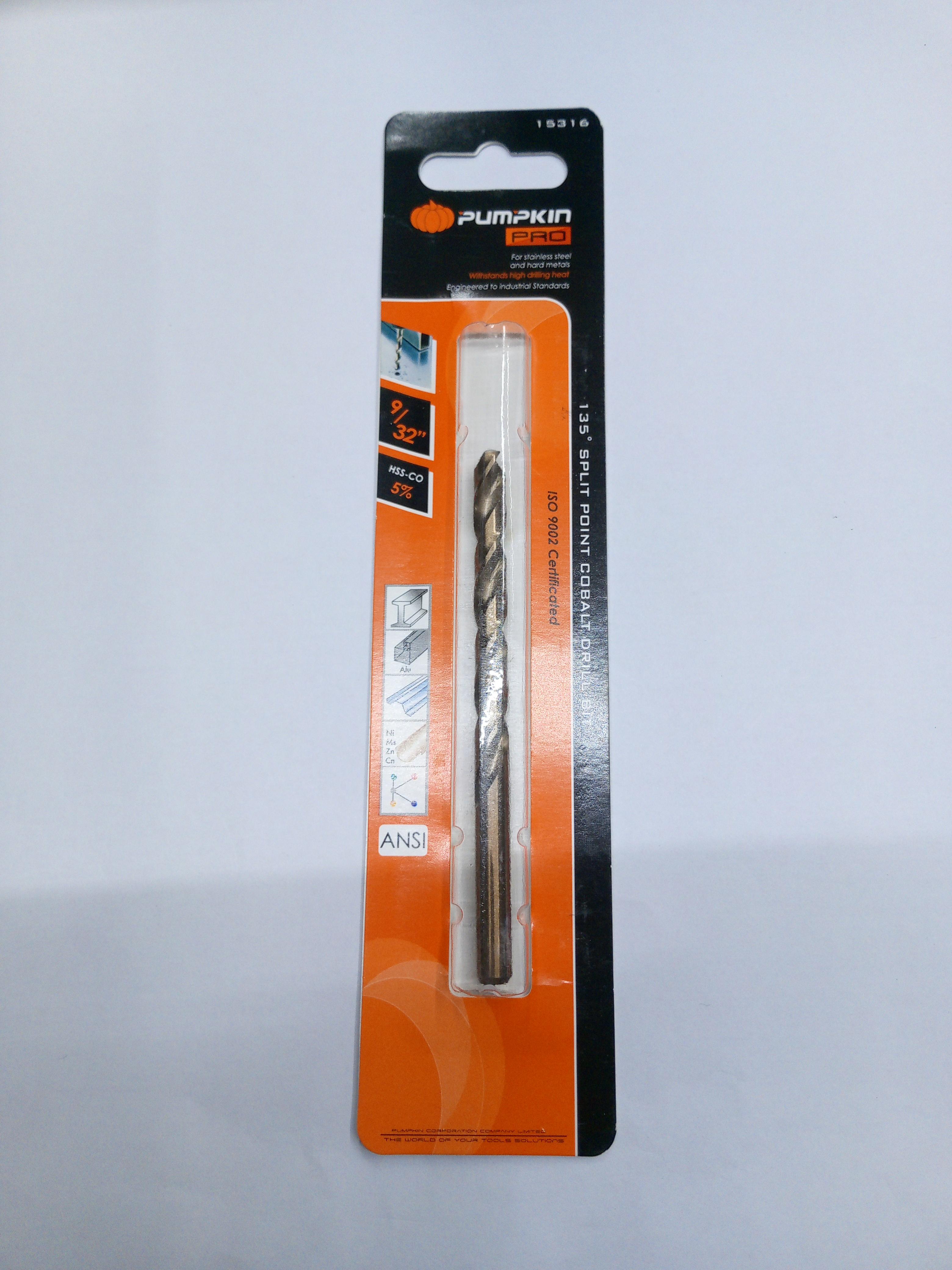 PUMPKIN ดอกสว่านโคบอลต์ ก้านกลม เจาะเหล็ก PRO 9/32นิ้ว PUMPKIN ดอกสว่านโคบอลต์ ก้านกลม เจาะเหล็ก PRO 9/32นิ้ว - ดำรงค์โฮมพลัส