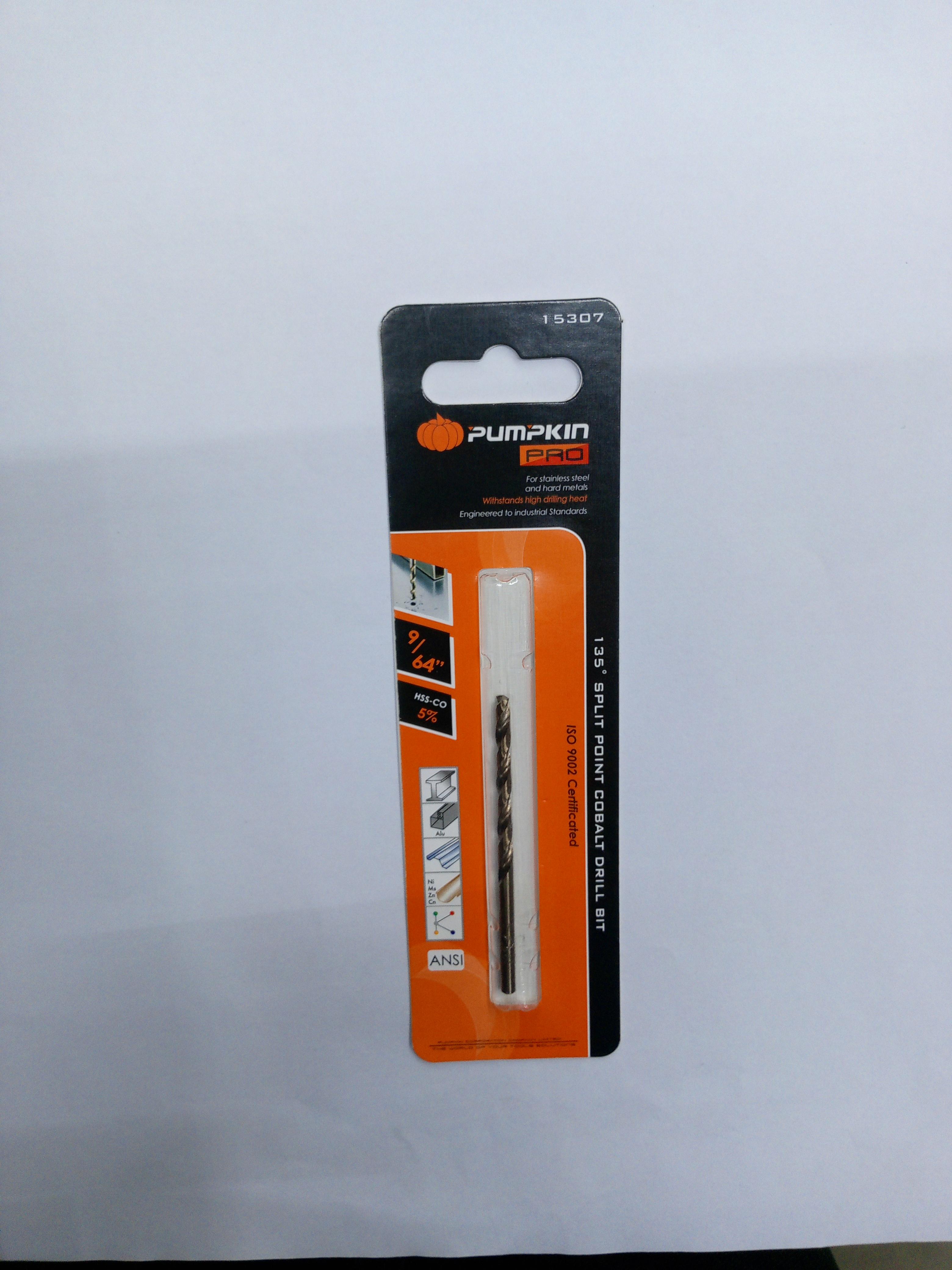 PUMPKIN ดอกสว่านโคบอลต์ ก้านกลม เจาะเหล็ก PRO 9/64นิ้ว PUMPKIN ดอกสว่านโคบอลต์ ก้านกลม เจาะเหล็ก PRO 9/64นิ้ว - ดำรงค์โฮมพลัส