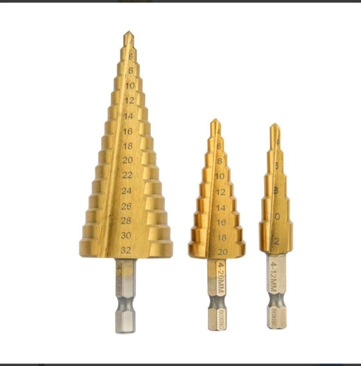 SUMO ดอกสว่านสเต็ปดริลส์3ตัว 5915 (4-12mm.4-20mm.4-32mm.) SUMO ดอกสว่านสเต็ปดริลส์3ตัว 5915 (4-12mm.4-20mm.4-32mm.) - ดำรงค์โฮมพลัส