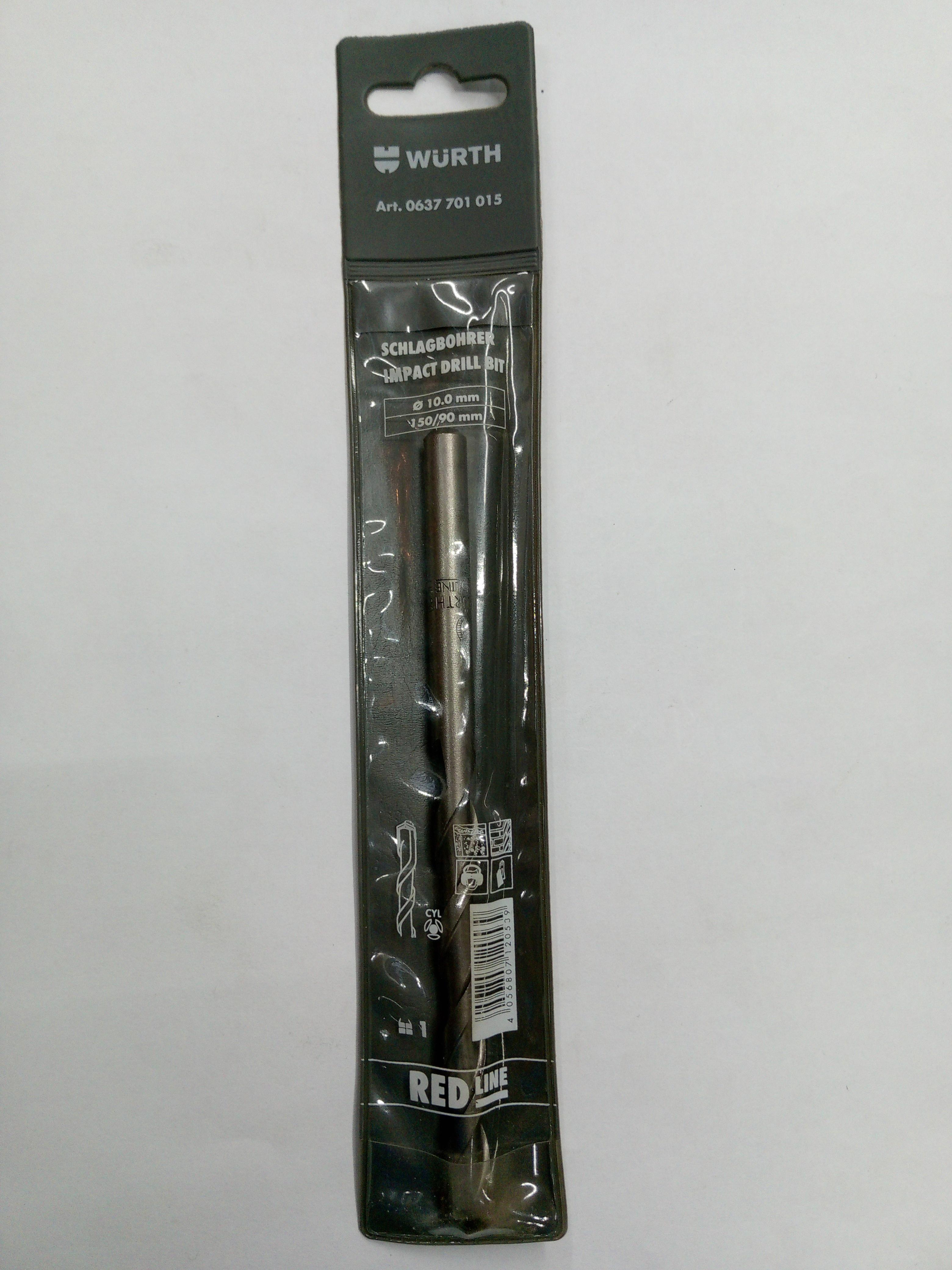 ** WURTH ดอกสว่านกระแทก ก้านกลม DRL-IMP-CYL-D10-L150-WL90MM RED LINE 10*150มม. ** WURTH ดอกสว่านกระแทก ก้านกลม DRL-IMP-CYL-D10-L150-WL90MM RED LINE 10*150มม. - ดำรงค์โฮมพลัส