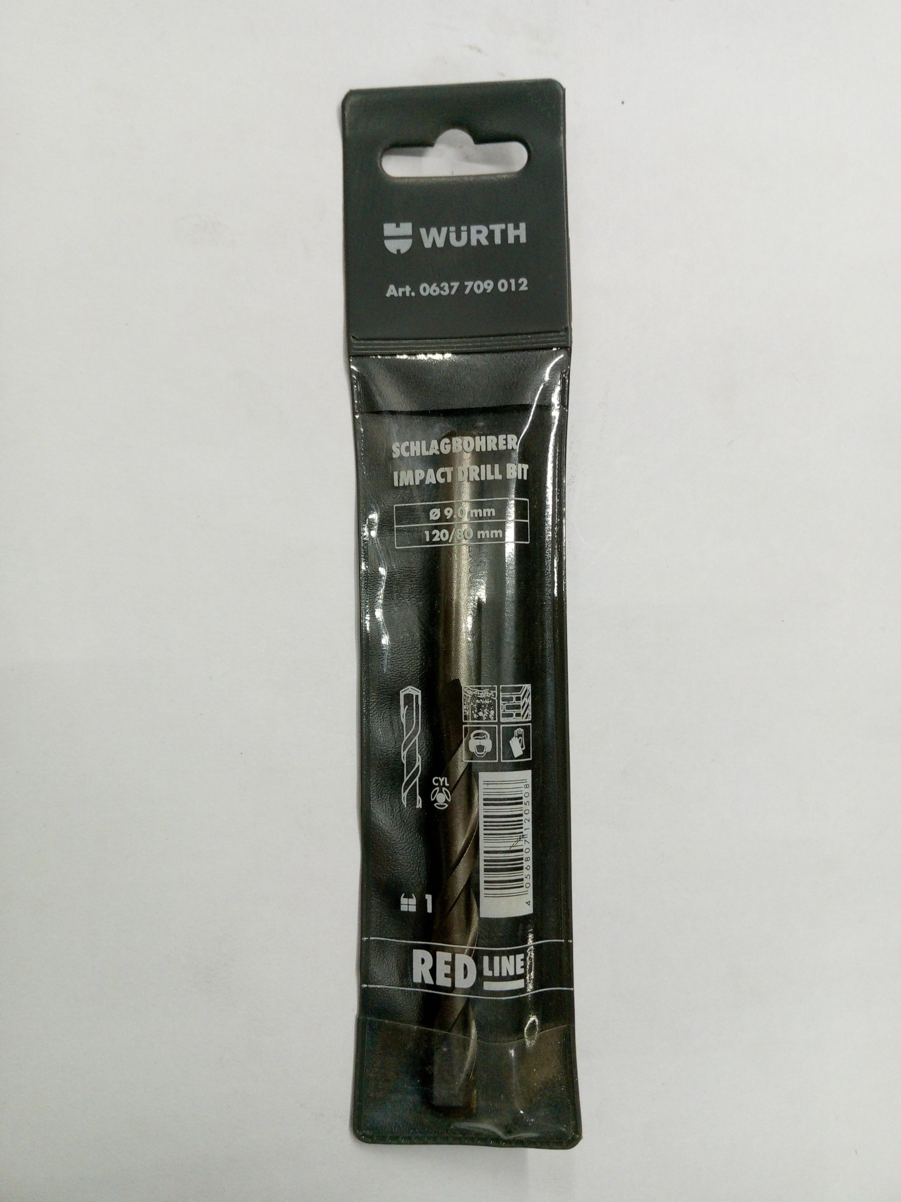 ** WURTH ดอกสว่านกระแทก ก้านกลม DRL-IMP-CYL-D9-L120-WL80MM RED LINE 9*120มม. ** WURTH ดอกสว่านกระแทก ก้านกลม DRL-IMP-CYL-D9-L120-WL80MM RED LINE 9*120มม. - ดำรงค์โฮมพลัส
