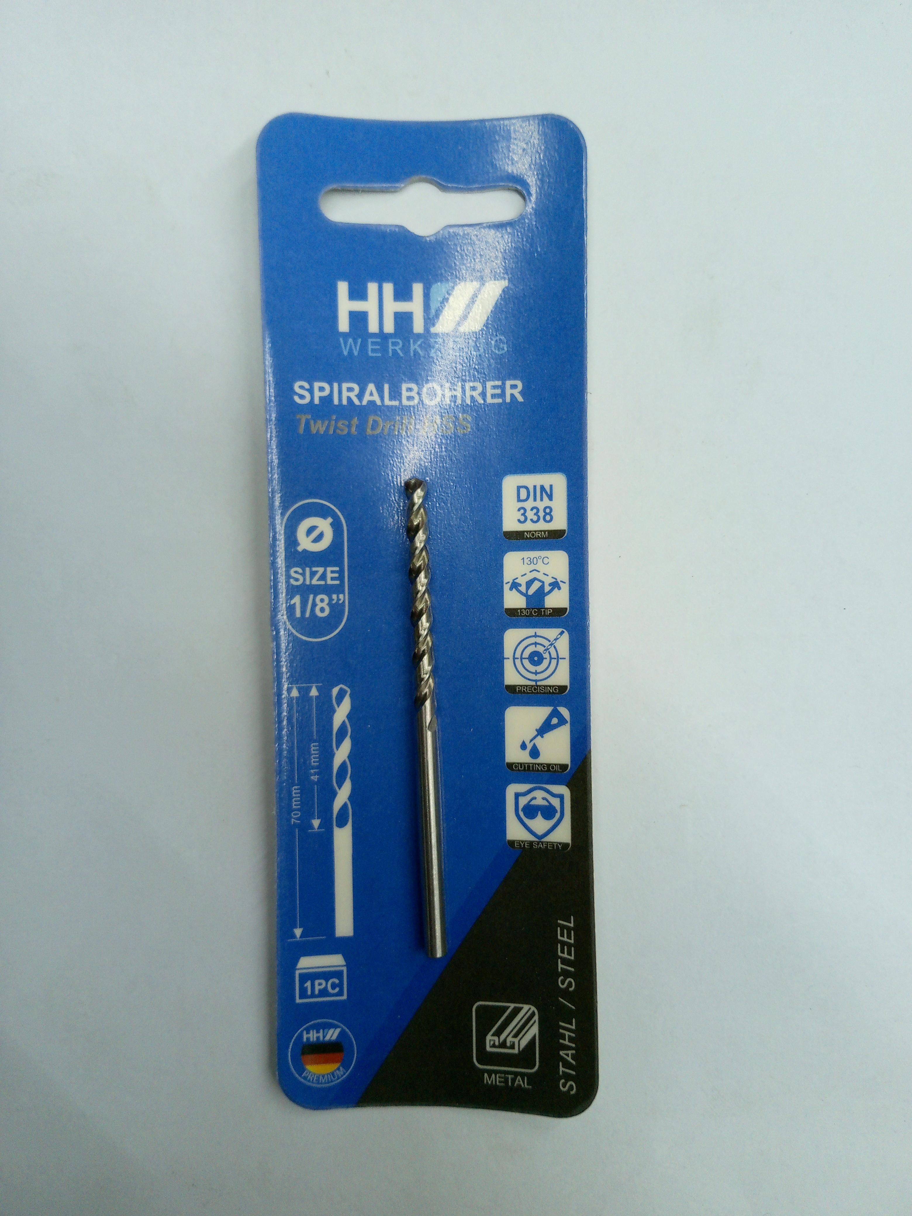 HHW ดอกสว่านเจาะเหล็ก 1/8 HHW ดอกสว่านเจาะเหล็ก 1/8 - ดำรงค์โฮมพลัส