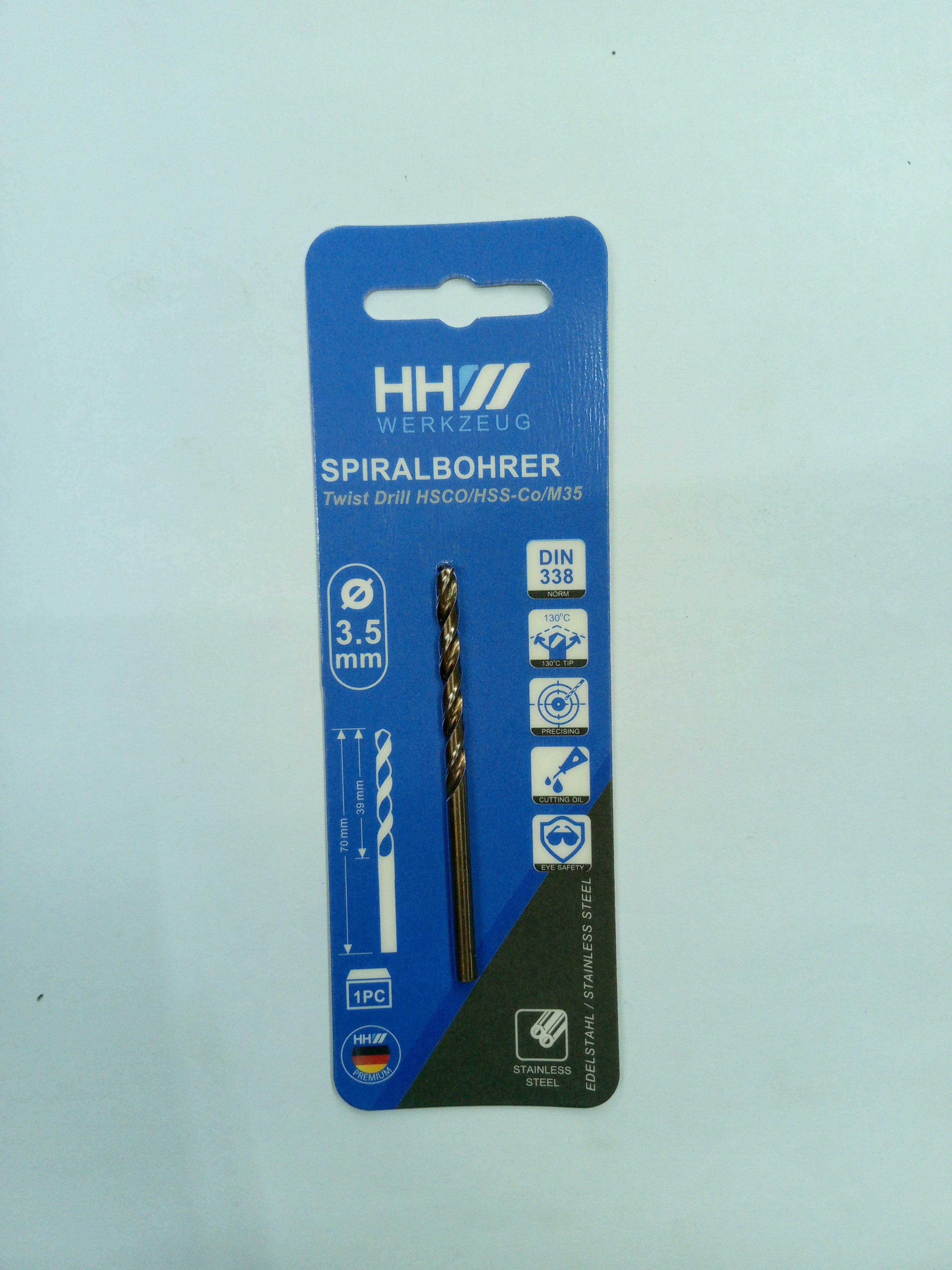 HHW ดอกสว่านเจาะสแตนเลส 3.5มม HHW ดอกสว่านเจาะสแตนเลส 3.5มม - ดำรงค์โฮมพลัส