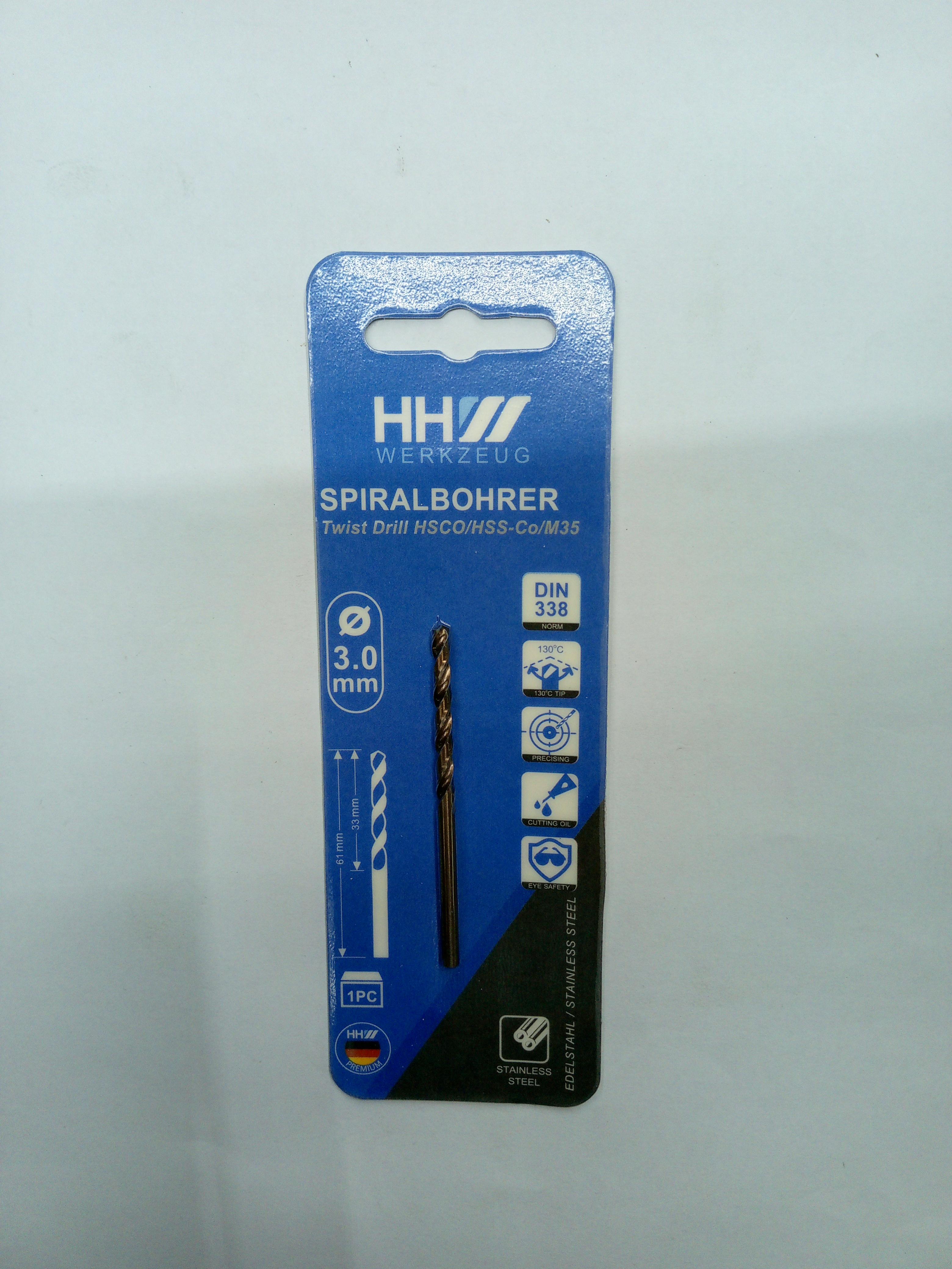 HHW ดอกสว่านเจาะสแตนเลส 3มม HHW ดอกสว่านเจาะสแตนเลส 3มม - ดำรงค์โฮมพลัส