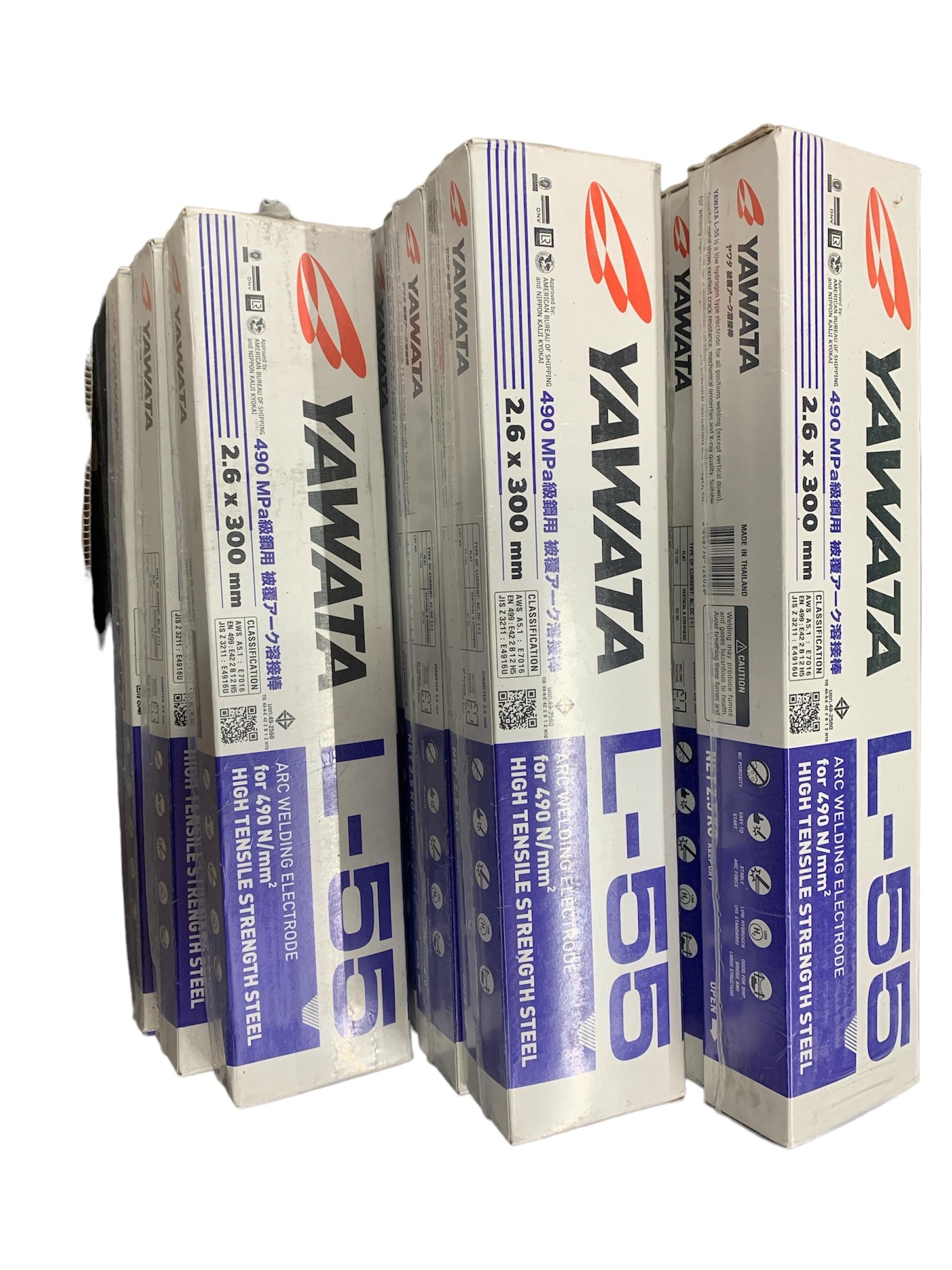 YAWATA ลวดเชื่อมเหล็กแรงดันสูง L-55 2.6มม. (8ห่อ/ลัง) YAWATA ลวดเชื่อมเหล็กแรงดันสูง L-55 2.6มม. (8ห่อ/ลัง) - ดำรงค์โฮมพลัส