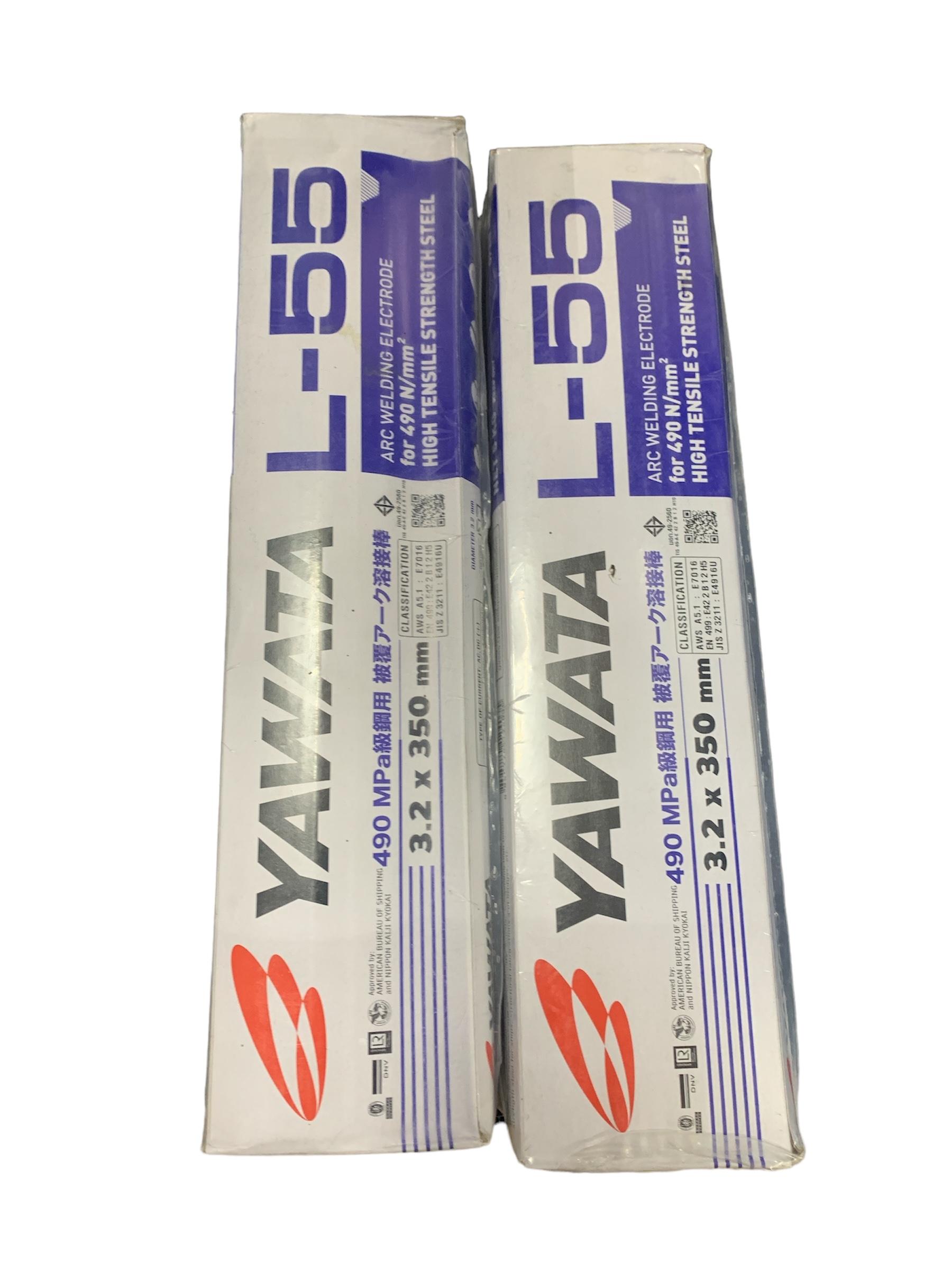YAWATA ลวดเชื่อมเหล็กแรงดันสูง L-55 3.2มม. (4ห่อ/ลัง)