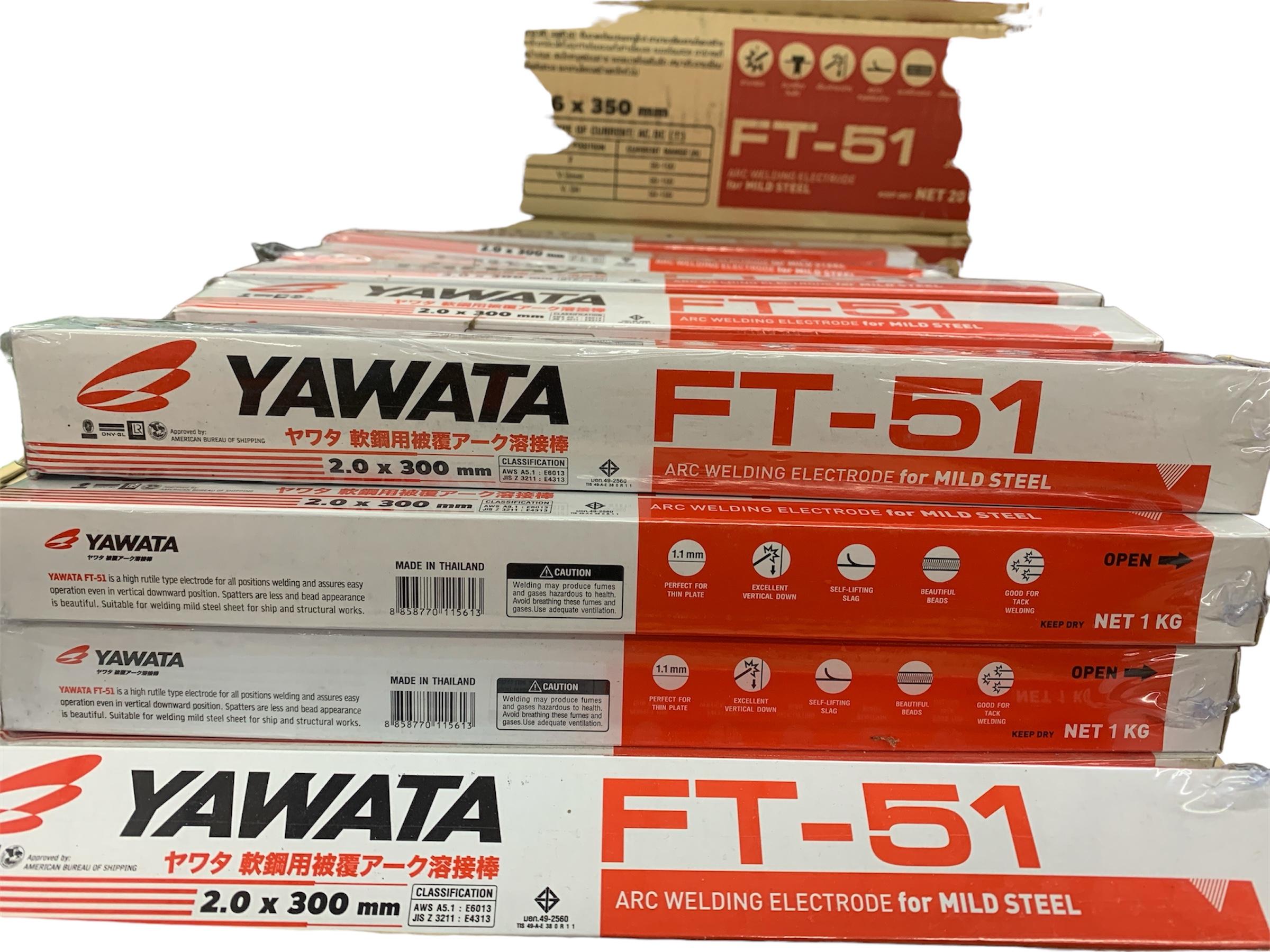 ลวดเชื่อมเหล็กเหนียว FT-51 ขนาด2.0 มม. YAWATA ลวดเชื่อมเหล็กเหนียว FT-51 ขนาด2.0 มม. YAWATA - ดำรงค์โฮมพลัส