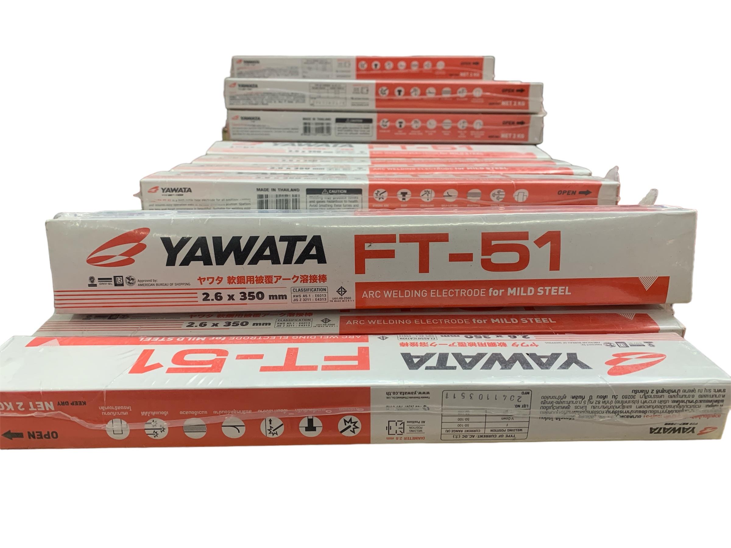 ลวดเชื่อมเหล็กเหนียว FT-51 ขนาด2.6 มม. YAWATA ลวดเชื่อมเหล็กเหนียว FT-51 ขนาด2.6 มม. YAWATA - ดำรงค์โฮมพลัส