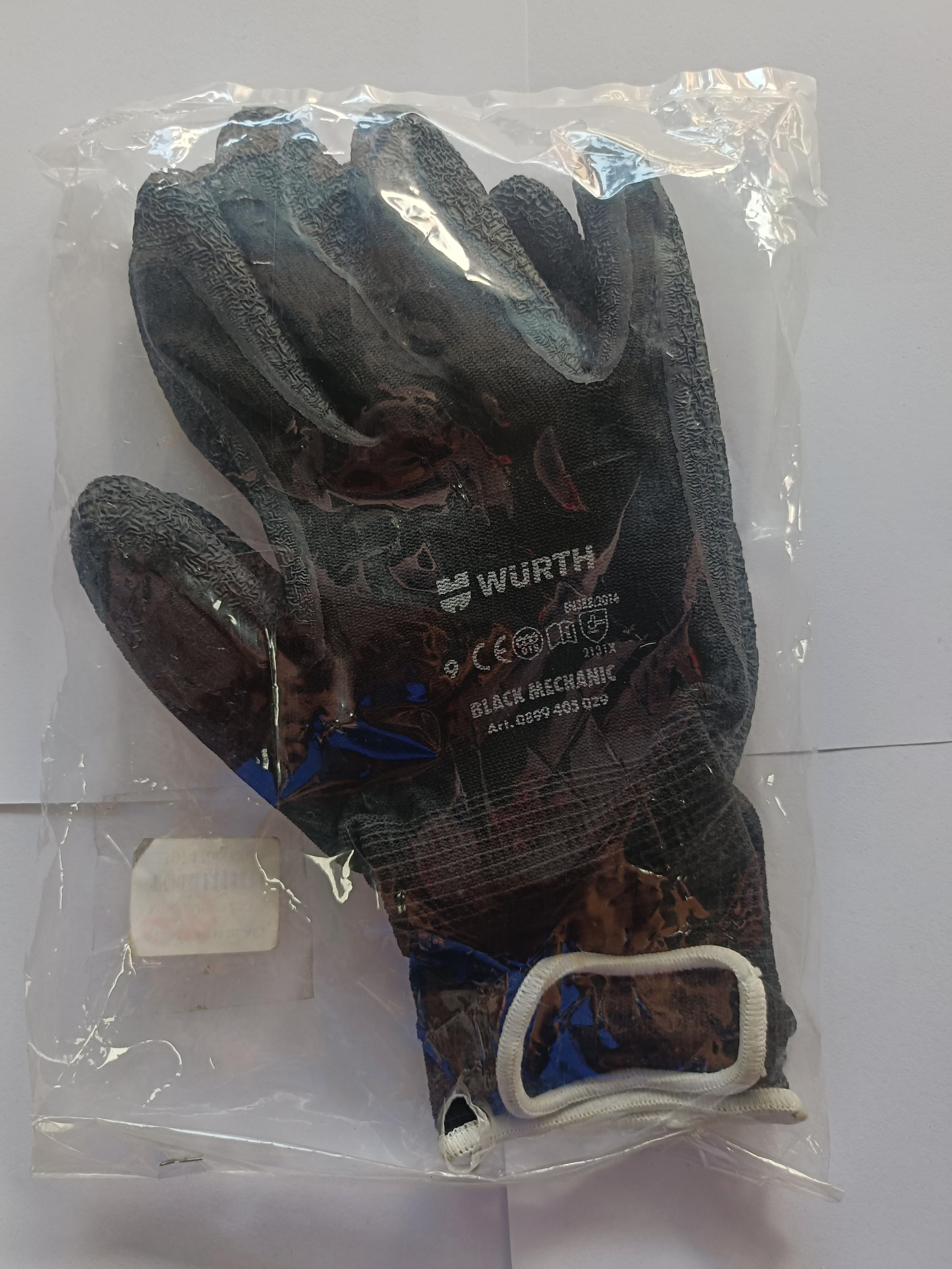 ** WURTH ถุงมือช่างมียาง BLACK MECHAIC #9 EN390 ** WURTH ถุงมือช่างมียาง BLACK MECHAIC #9 EN390 - ดำรงค์โฮมพลัส