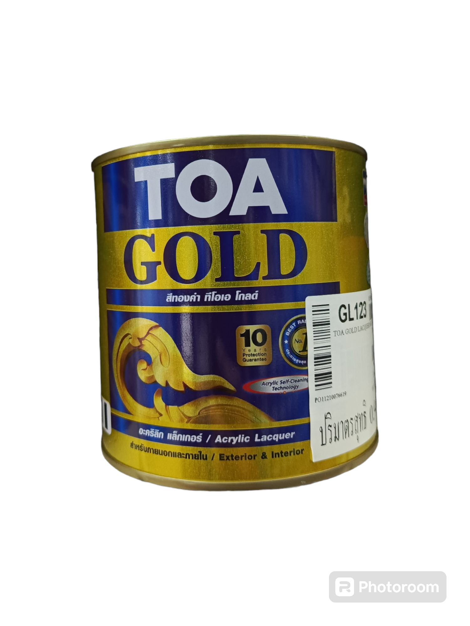 TOA โกลด์ อะคริลิก แลคเกอร์ #GL123 1/4กล.