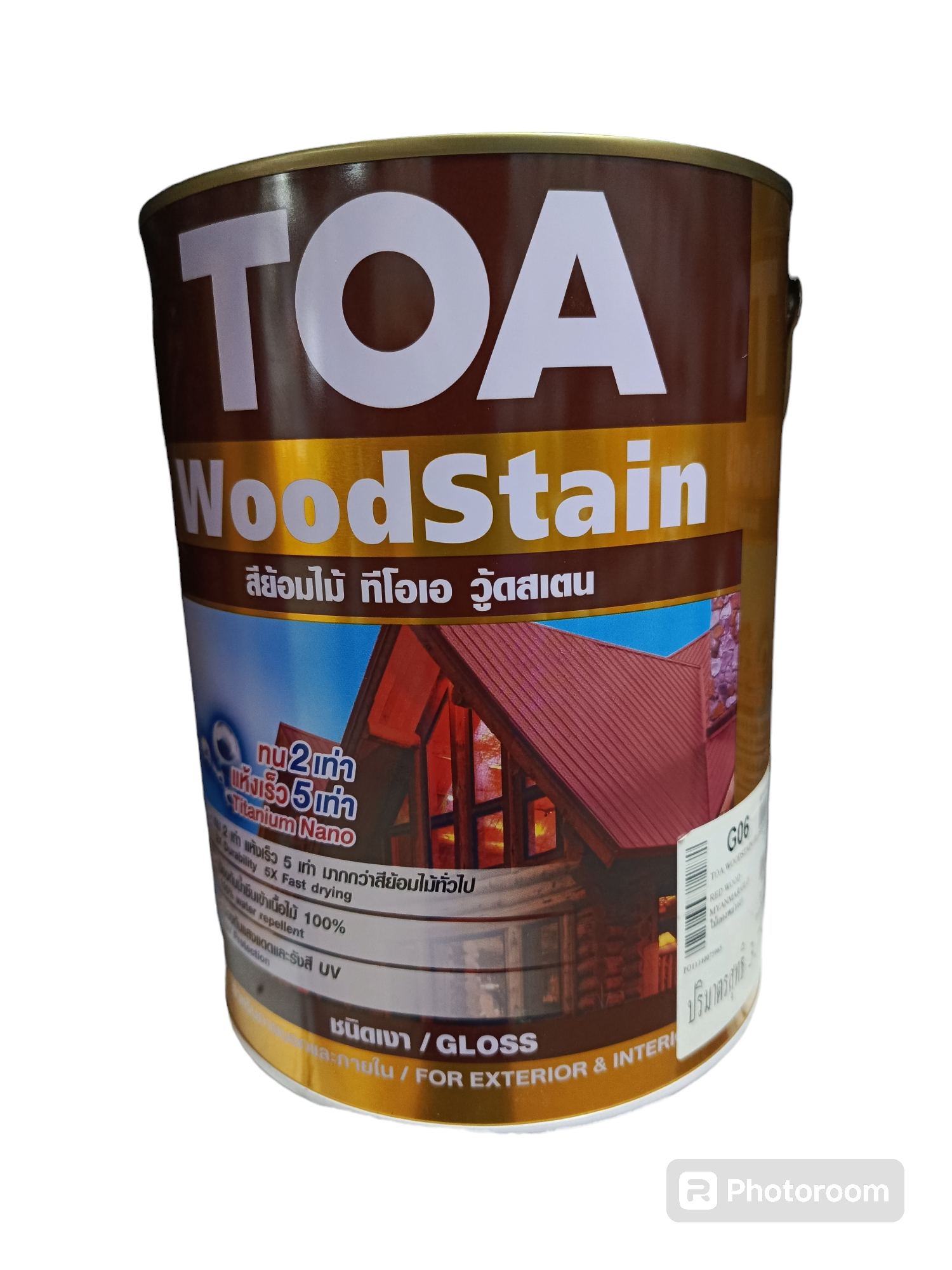TOA สีย้อมไม้ ชนิดเงา #G-06 (ไม้พม่าแดง) (3.785ลิตร) TOA สีย้อมไม้ ชนิดเงา #G-06 (ไม้พม่าแดง) (3.785ลิตร) - ดำรงค์โฮมพลัส
