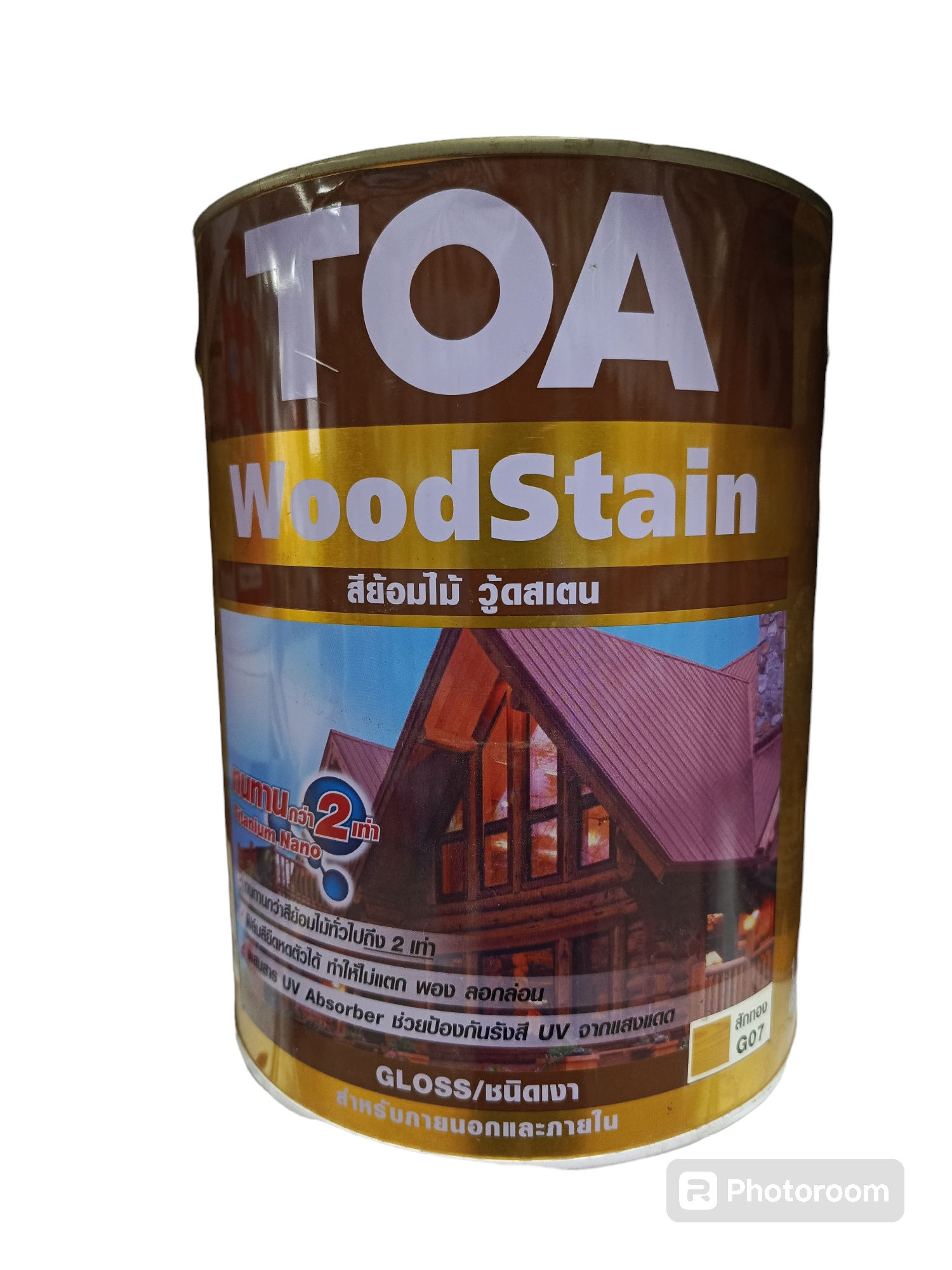 TOA สีย้อมไม้ ชนิดเงา #G-07(ไม้สักทอง) (3.785ลิตร) TOA สีย้อมไม้ ชนิดเงา #G-07(ไม้สักทอง) (3.785ลิตร) - ดำรงค์โฮมพลัส