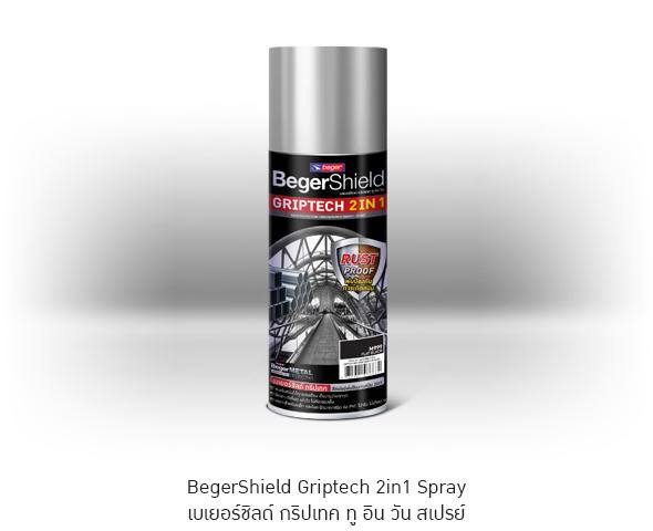 BEGER สีสเปรย์ กริปเทค2IN1 M999 400มล. สีดำด้าน BEGER สีสเปรย์ กริปเทค2IN1 M999 400มล. สีดำด้าน - ดำรงค์โฮมพลัส