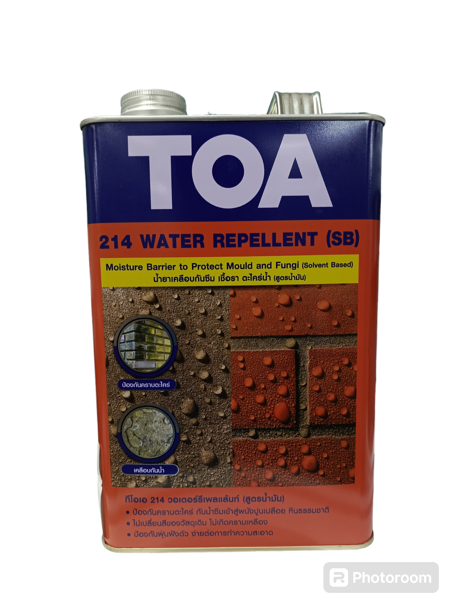TOA น้ำยากันตะไคร่น้ำ สูตรน้ำมัน #214 (Water Repellent SB) 1กล. TOA น้ำยากันตะไคร่น้ำ สูตรน้ำมัน #214 (Water Repellent SB) 1กล. - ดำรงค์โฮมพลัส