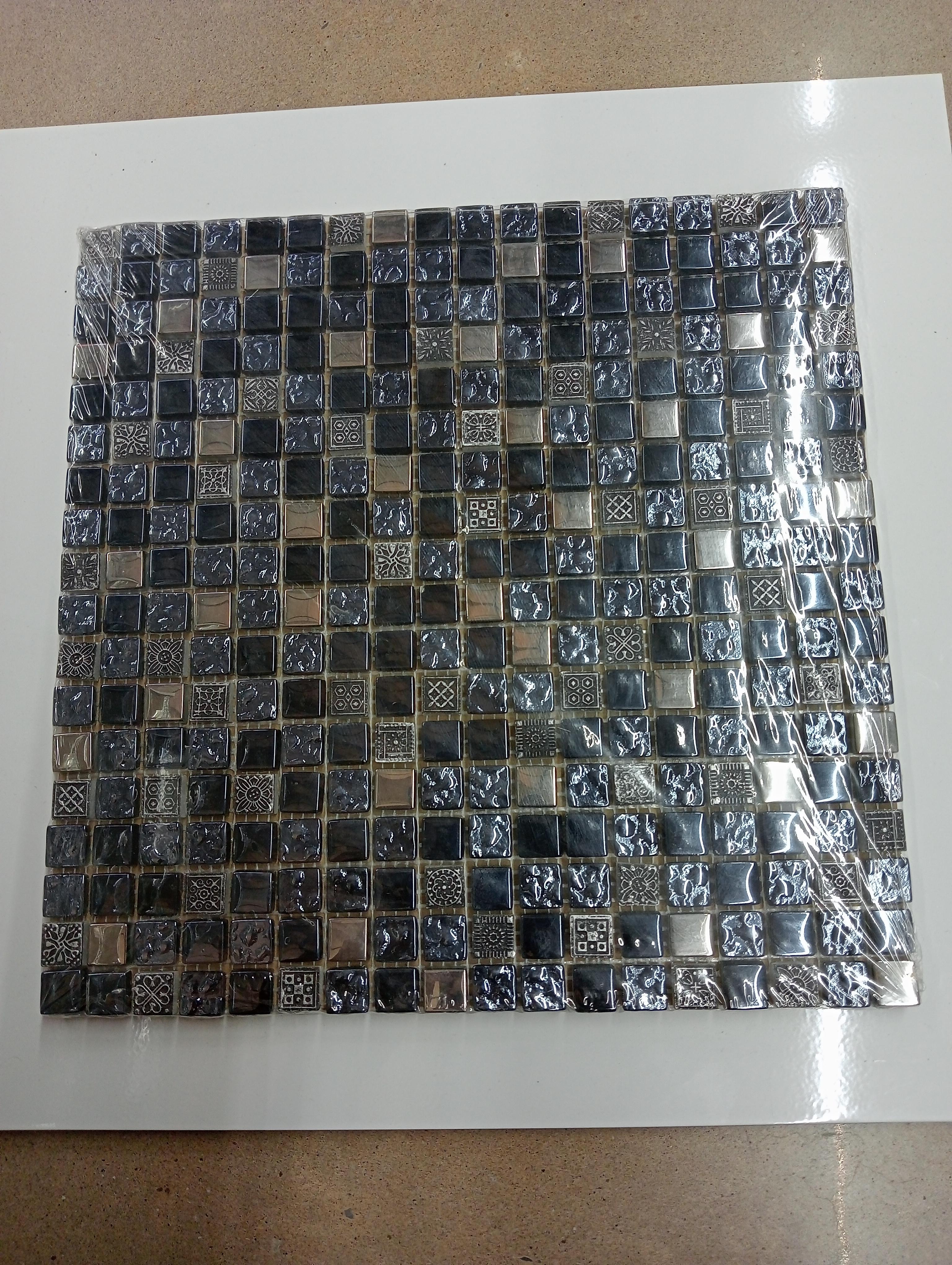 IMEX โมเสคแก้ว 30*30 FLORENTIA BLACK CO-05FR