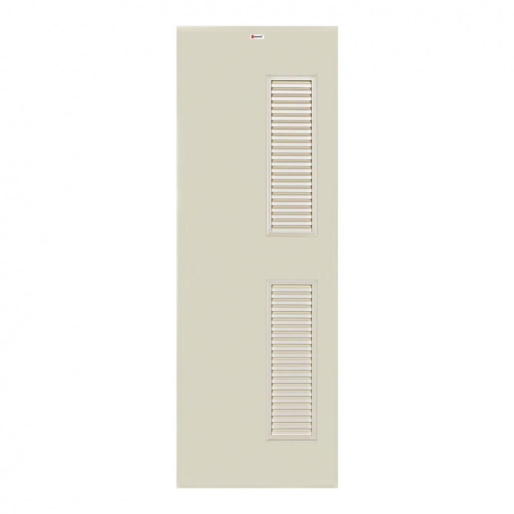 BATHIC ประตู PVC เจาะ BS6 สีครีม ขนาด 70*200ซม.