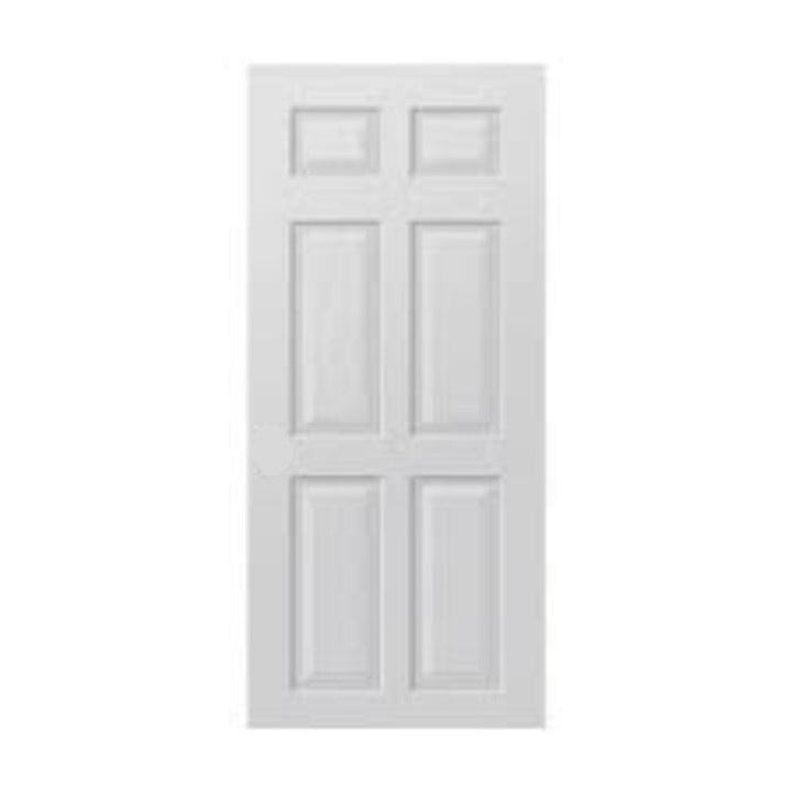 บาน PVC-06 80*200 6ฝัก ลายไม้ขาว ไม่เจาะ SPC