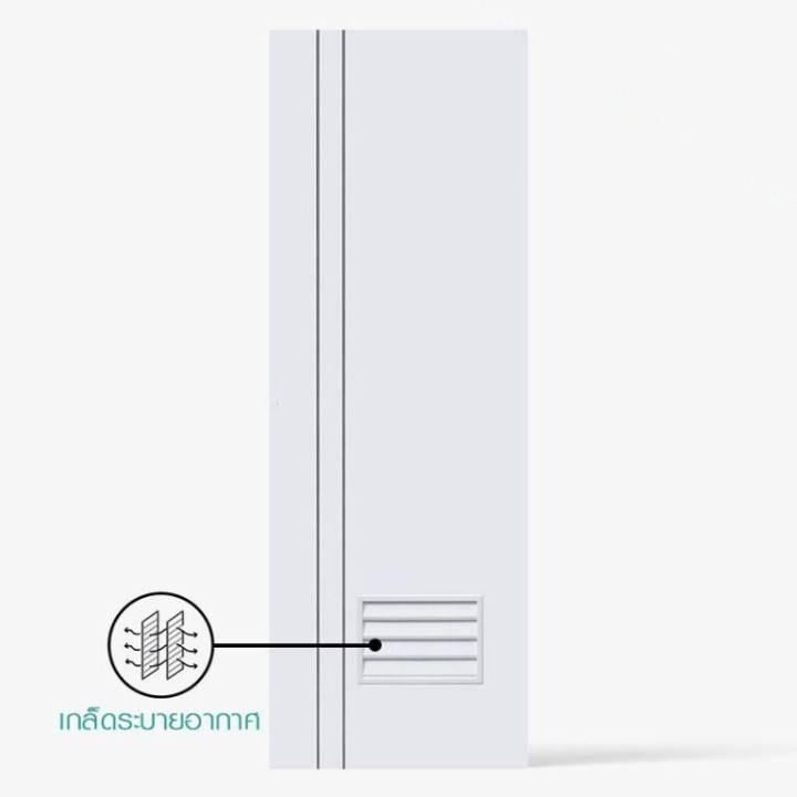 ECO-DOOR ประตู UPVC EXTRUSION PG2 3.5*70*200 ไม่เจาะ ขาว
