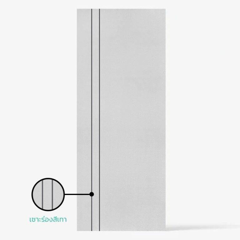 ECO-DOOR ประตูภายใน UPVC Extrusion ปิดผิว PVC FILM PE4 3.5*80*200
