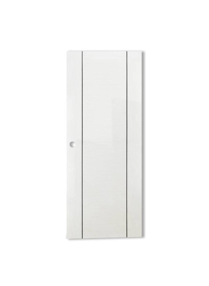 ประตูยูพีวีซี ขอบไม้สังเคราะห์ W02 70*200 ลายไม้ขาว KING
